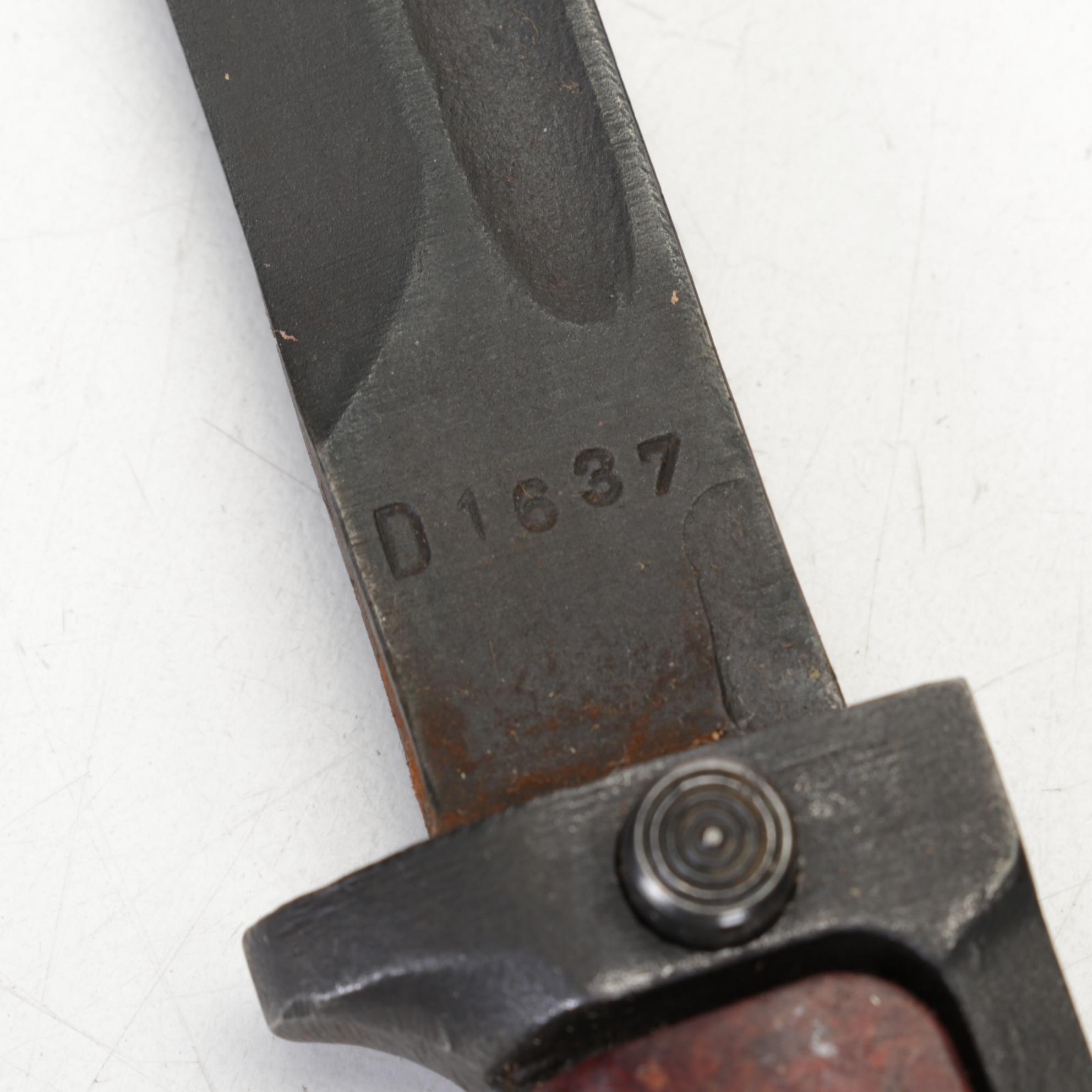 Kutmaster Trench Knife With US Army Scabbard, Binoculars and Czech VZ58 Bayonet