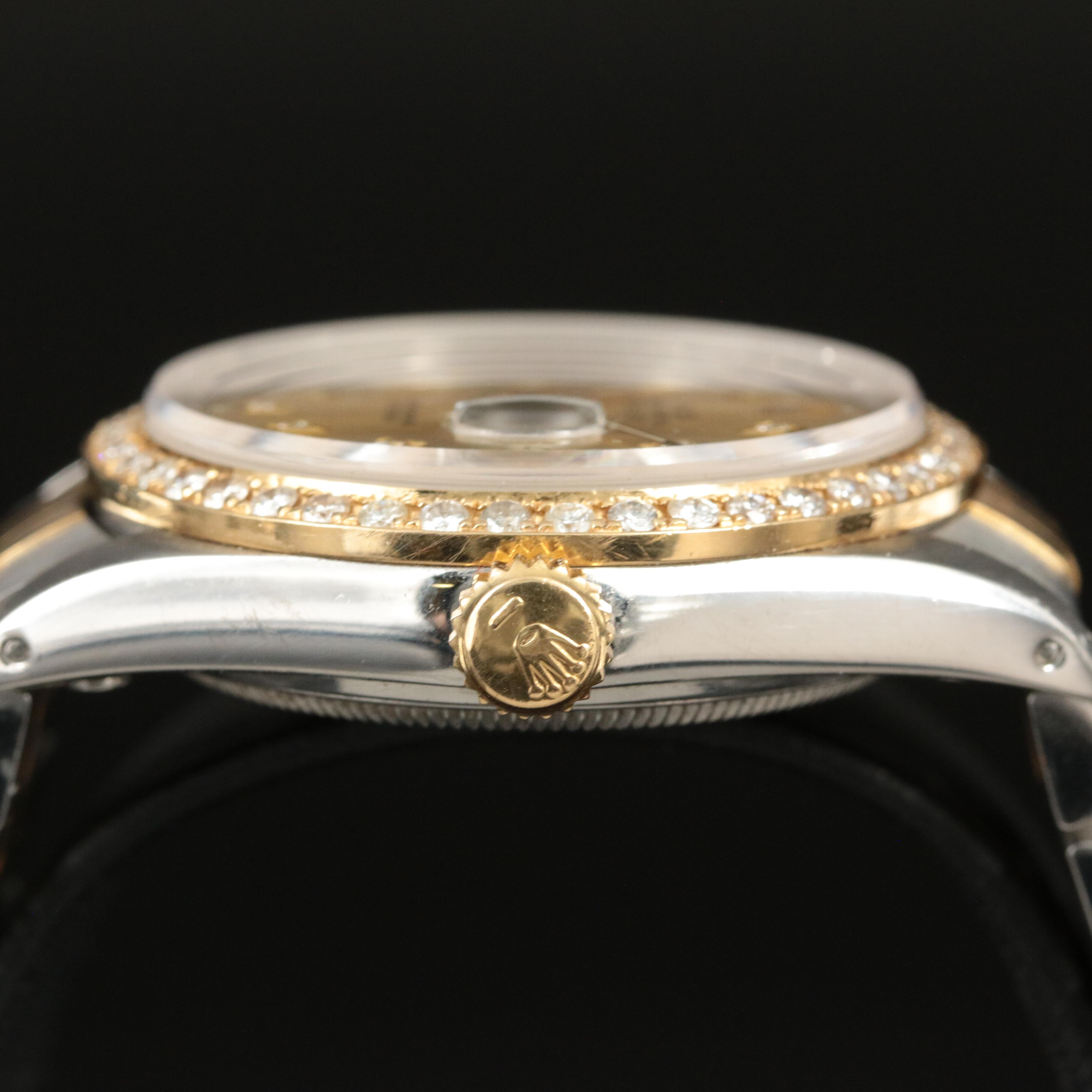 1985 Rolex Custom 1.31 CTW Diamond Dial and Bezel Datejust Watch