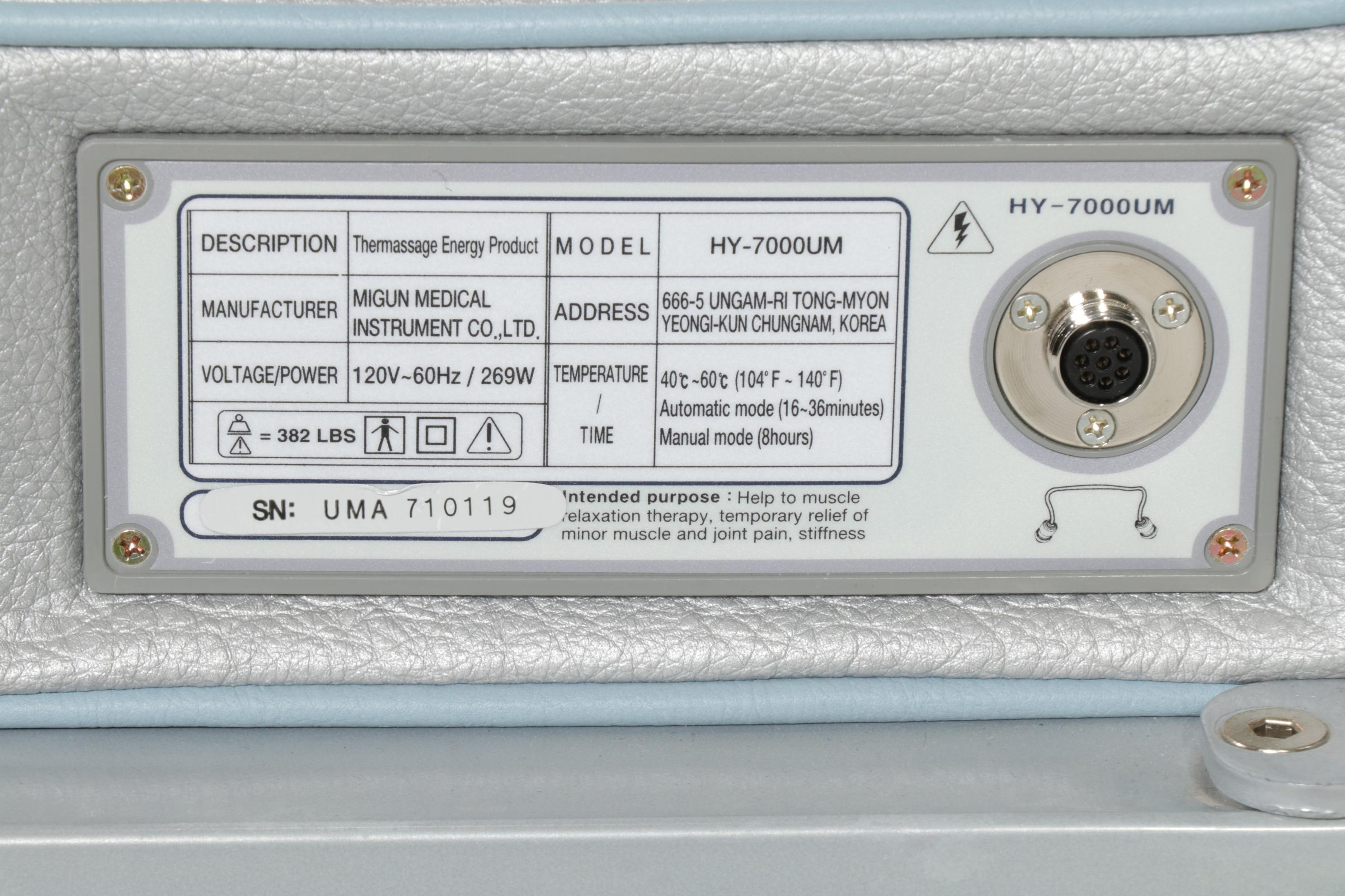 Marvelous Migun Massage Table With Remote Control and Accessories