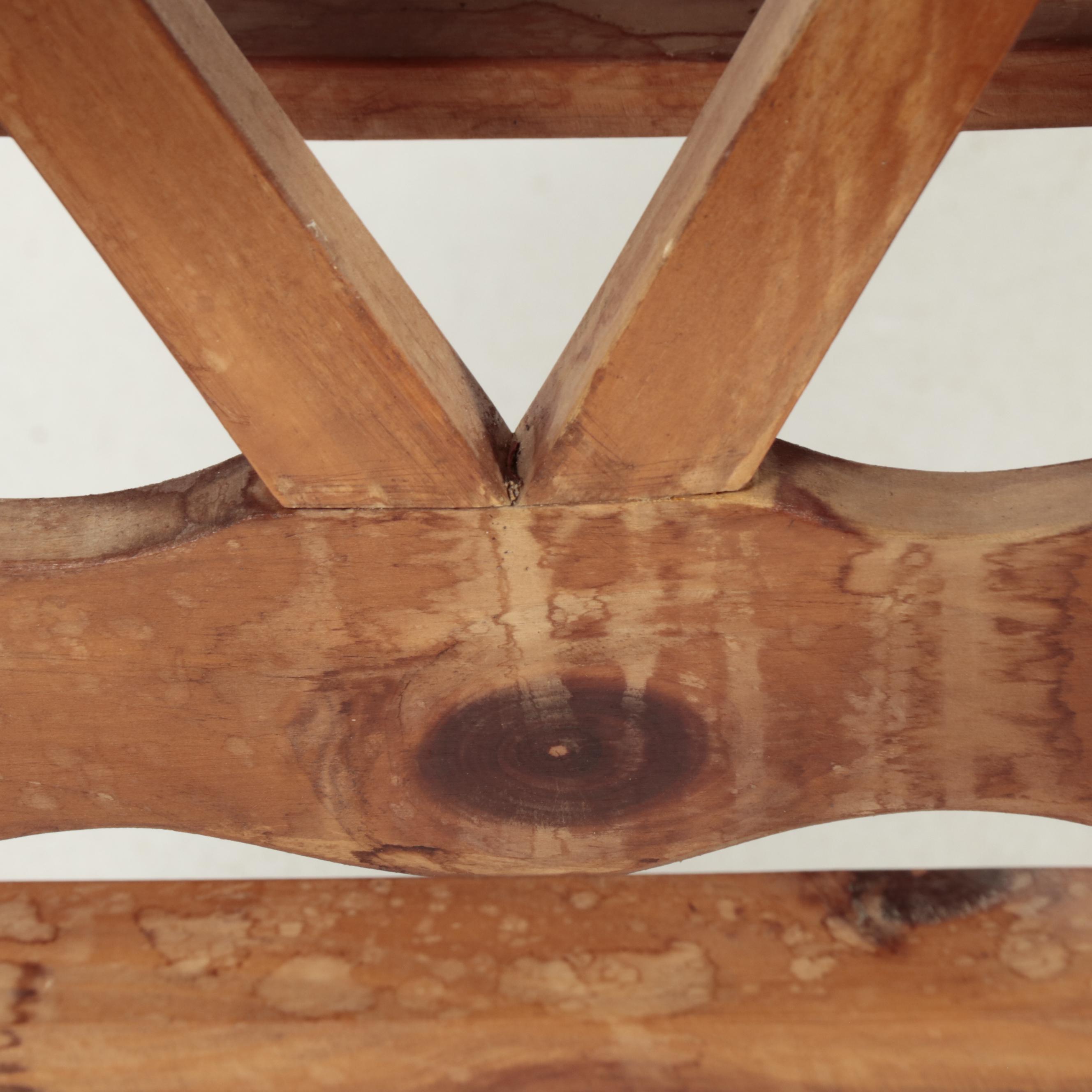 American Primitive Style Pine Two-Tier A-Frame Plant Stand, Late 20th Century