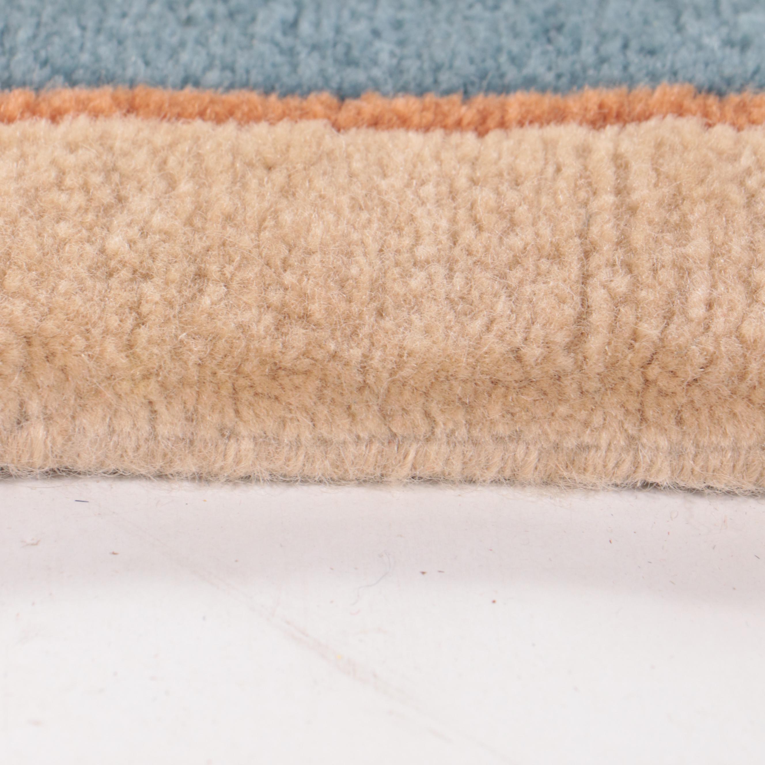 Two Hand-Tufted Contemporary Floral Area Rugs