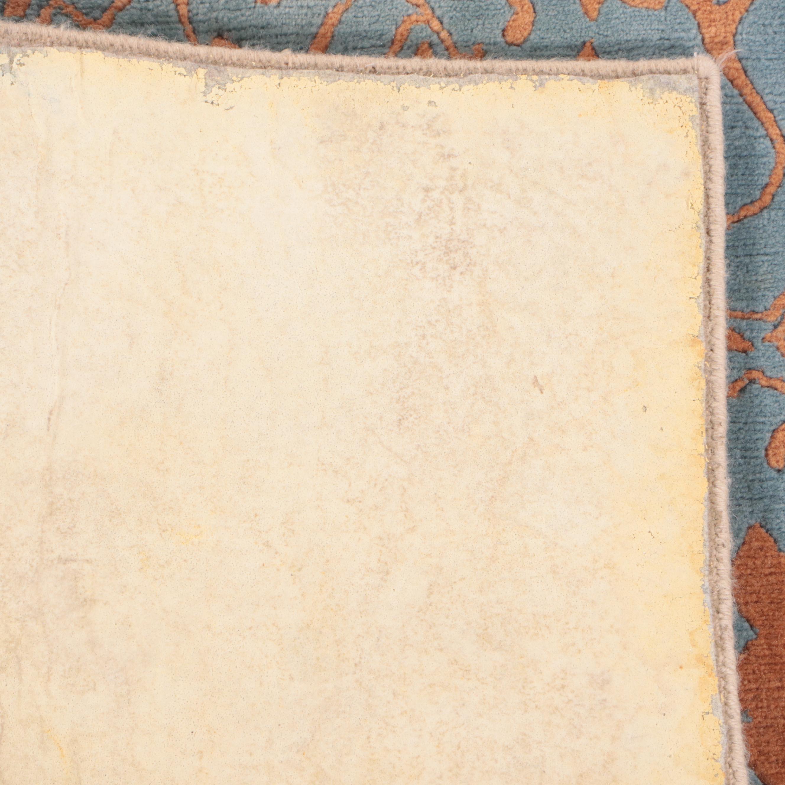 Two Hand-Tufted Contemporary Floral Area Rugs