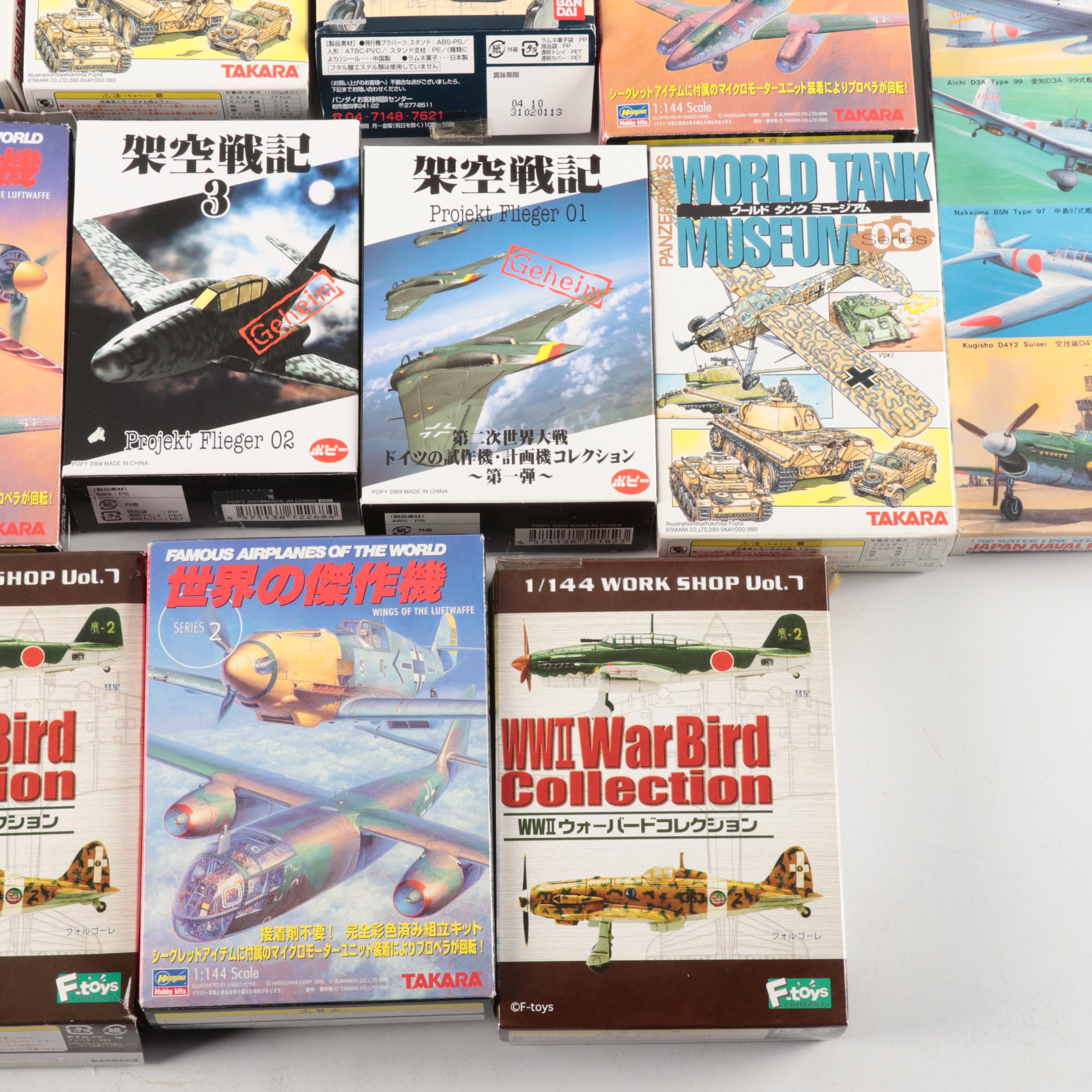 Tamiya U.S. Navy Aircraft Set No. 2 and Other Model Kits