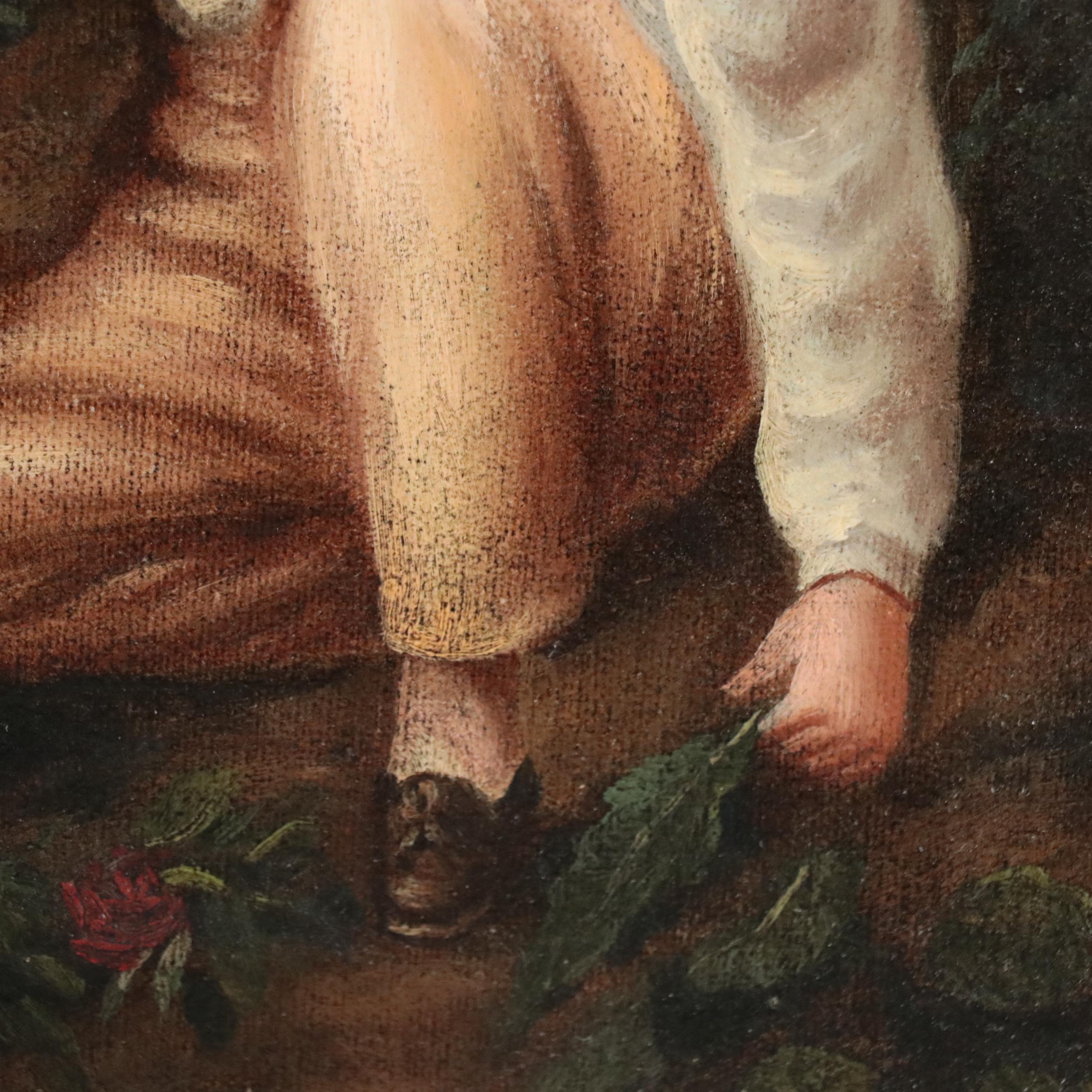 Oil Painting After Sir Henry Raeburn "Boy and Rabbit"