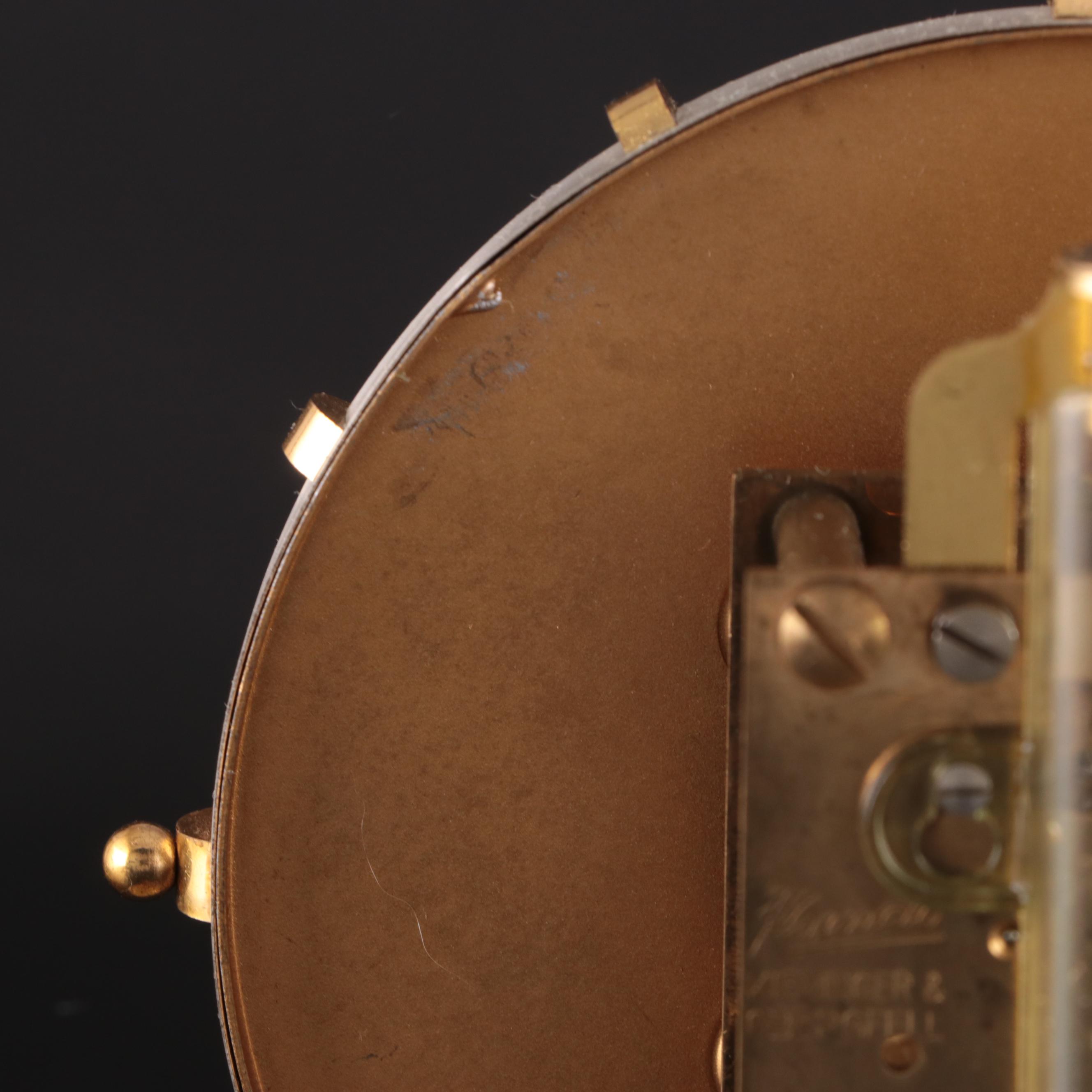 Kundo Brass and Glass 400 Day Anniversary Clock, Mid-20th Century