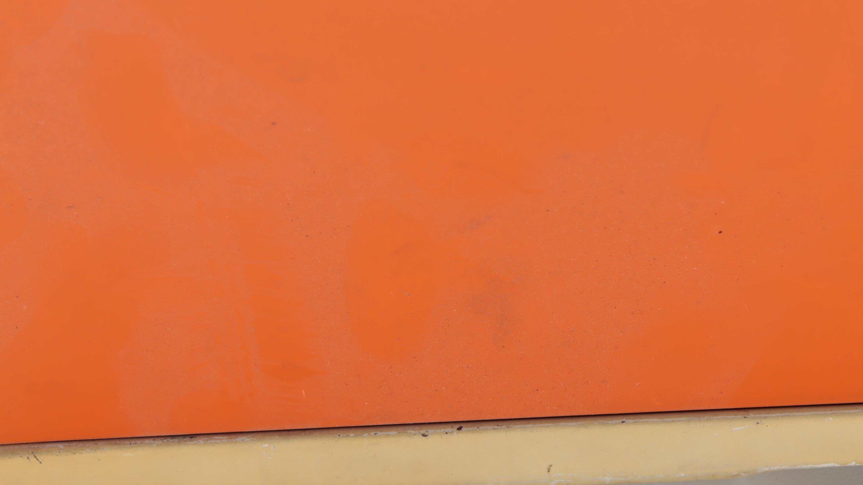 Mushroom Burnt Orange Metal Bread Box, 1970s