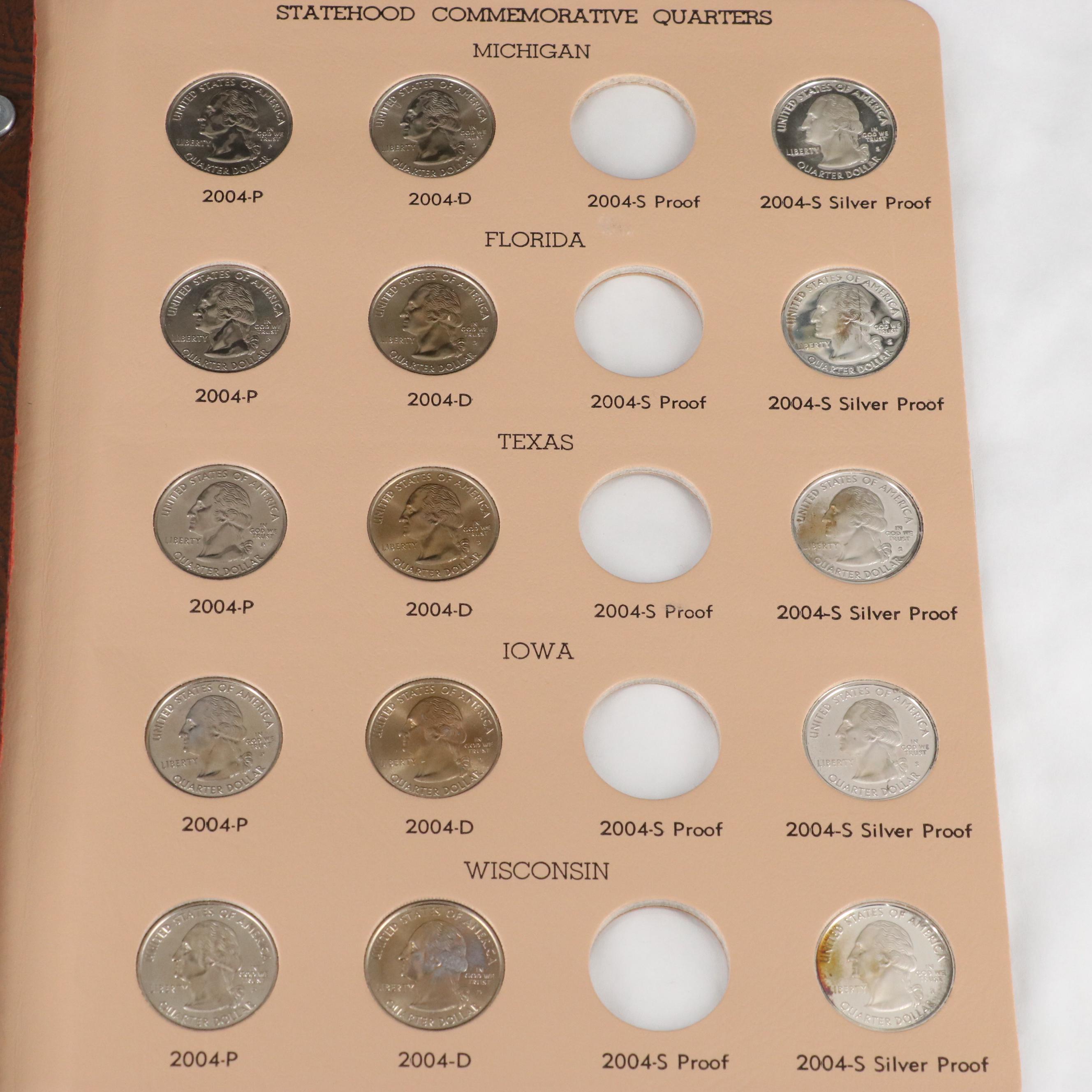 Collection of Thirty Five Different Statehood Commemorative Quarters