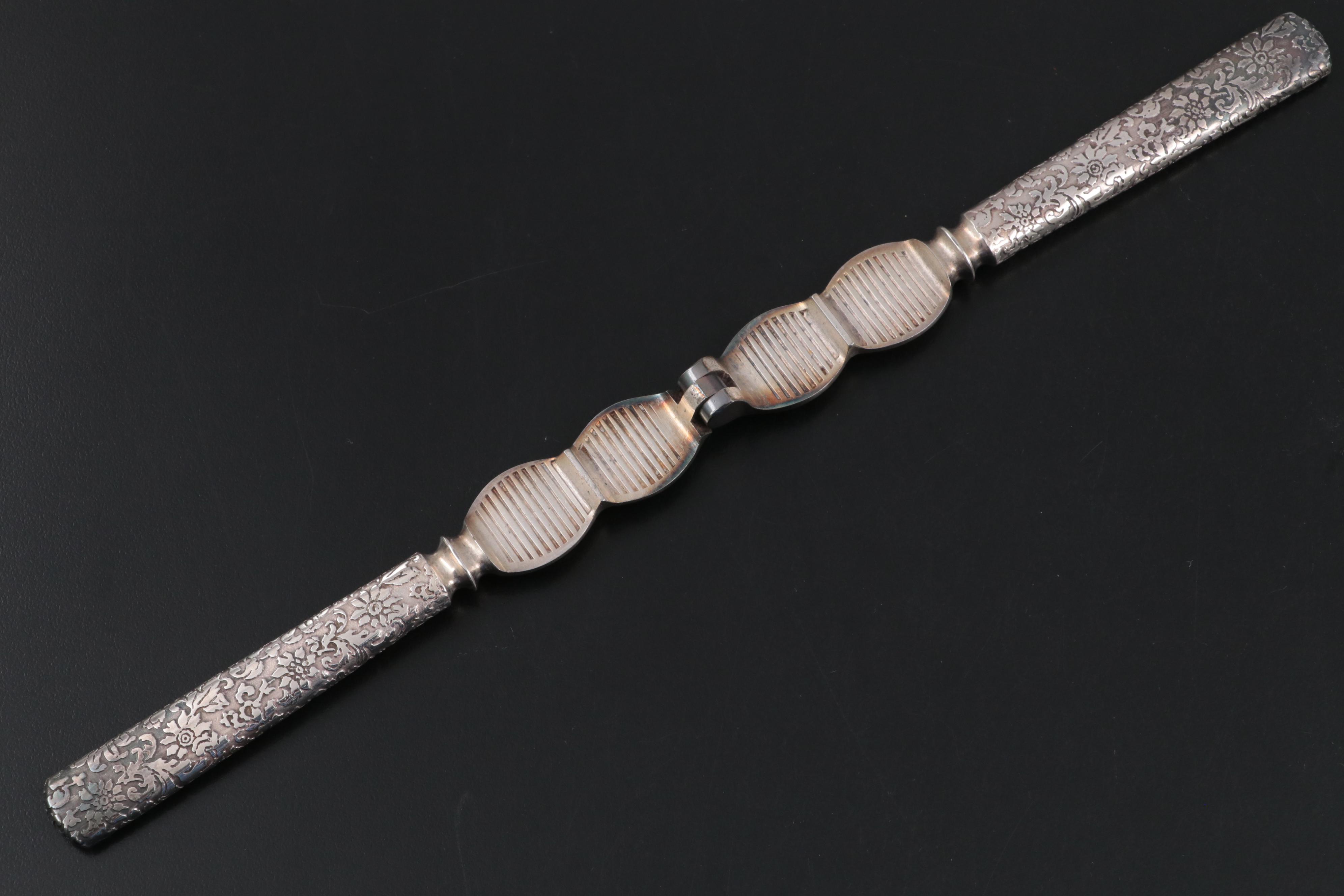 Landers, Frary & Clark MOP with Sterling Silver Bolsters Fruit Knives and Pics