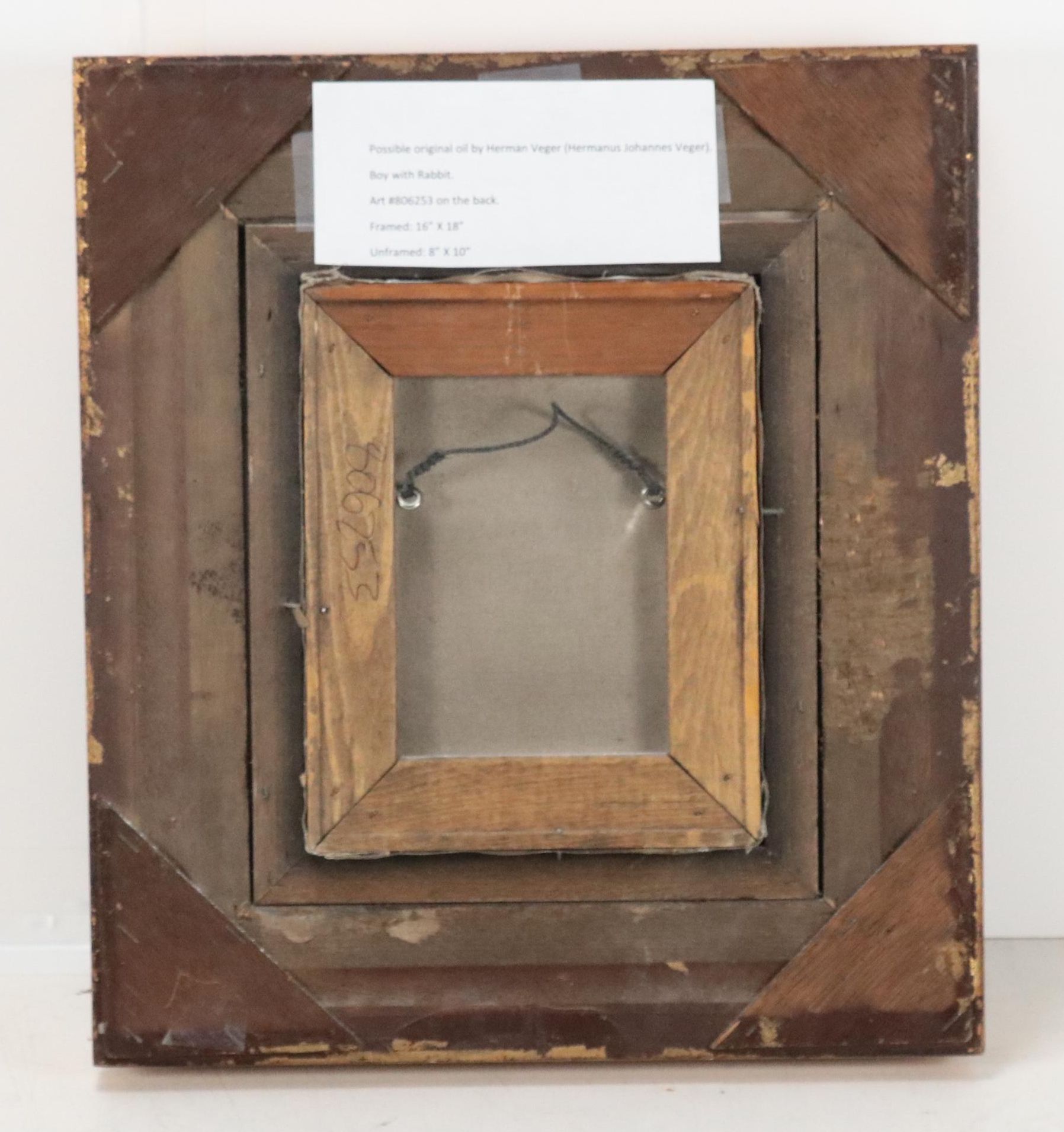 Oil Painting After Sir Henry Raeburn "Boy and Rabbit"