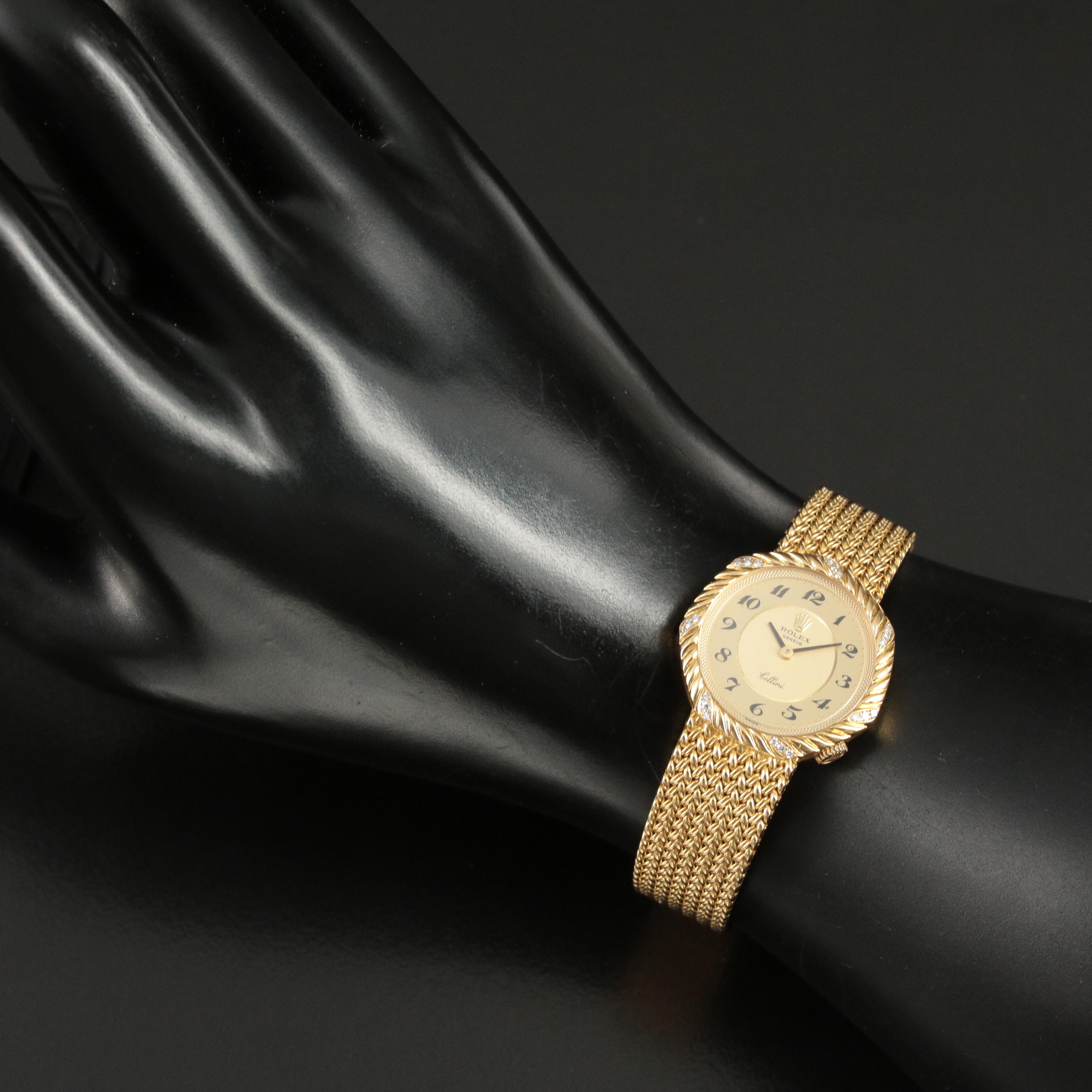 1981 Rolex Cellini Custom Diamond Bezel Watch