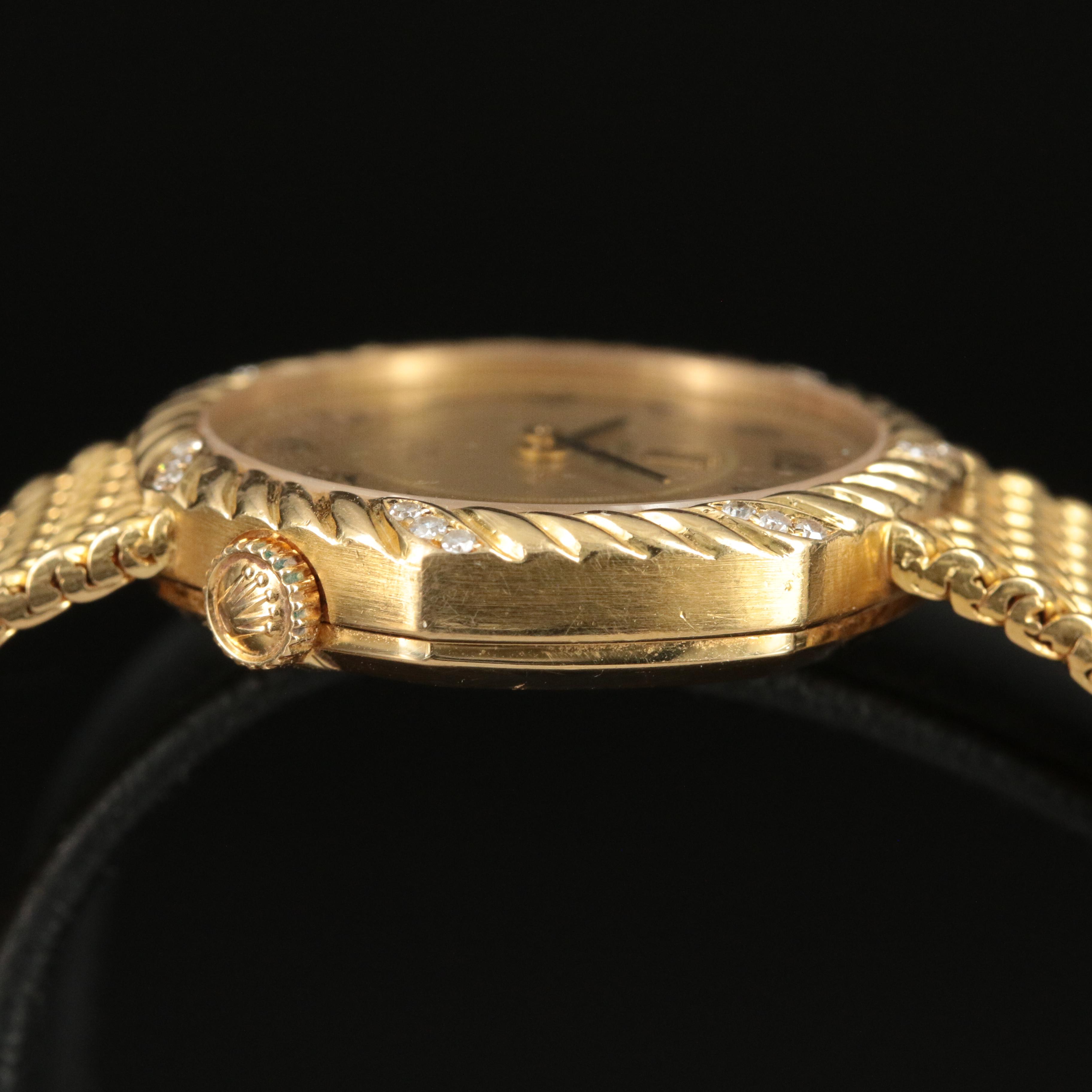 1981 Rolex Cellini Custom Diamond Bezel Watch