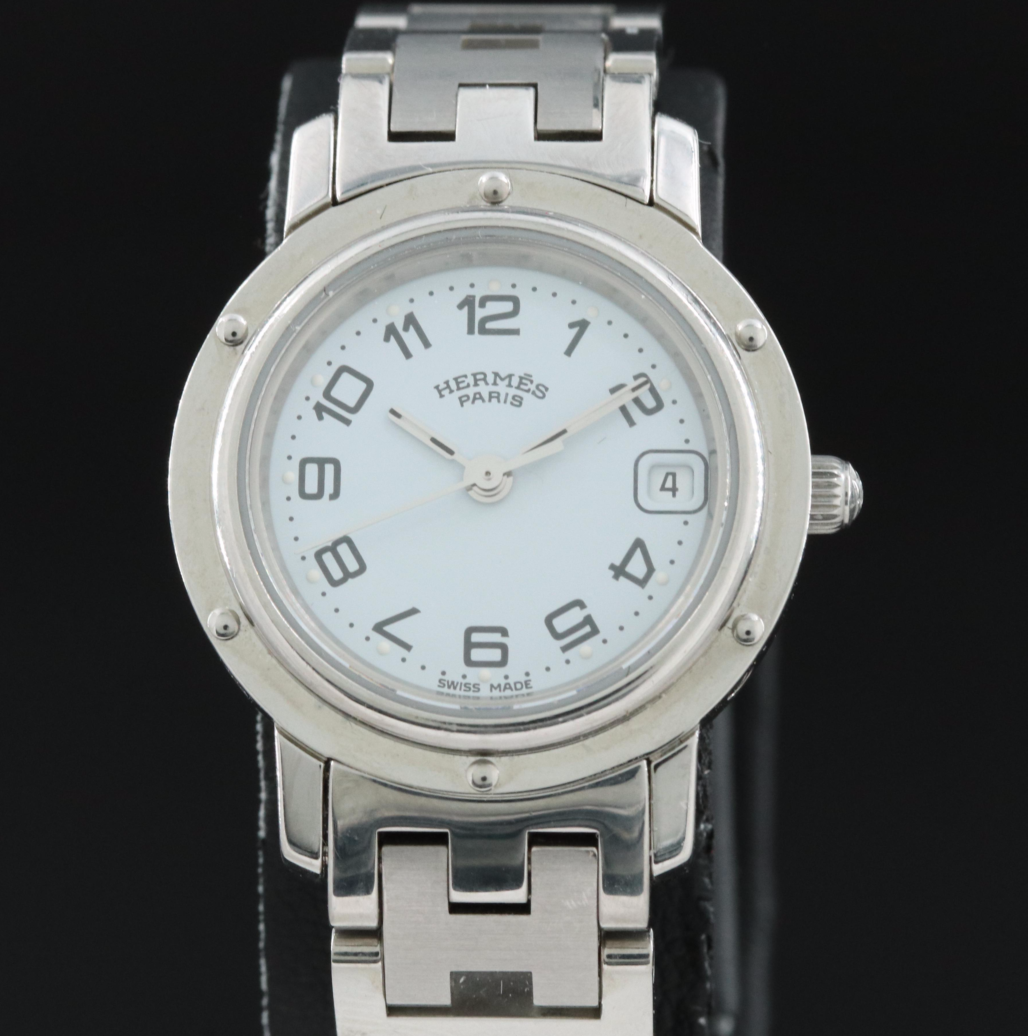 Hermès Clipper Date Stainless Steel Watch