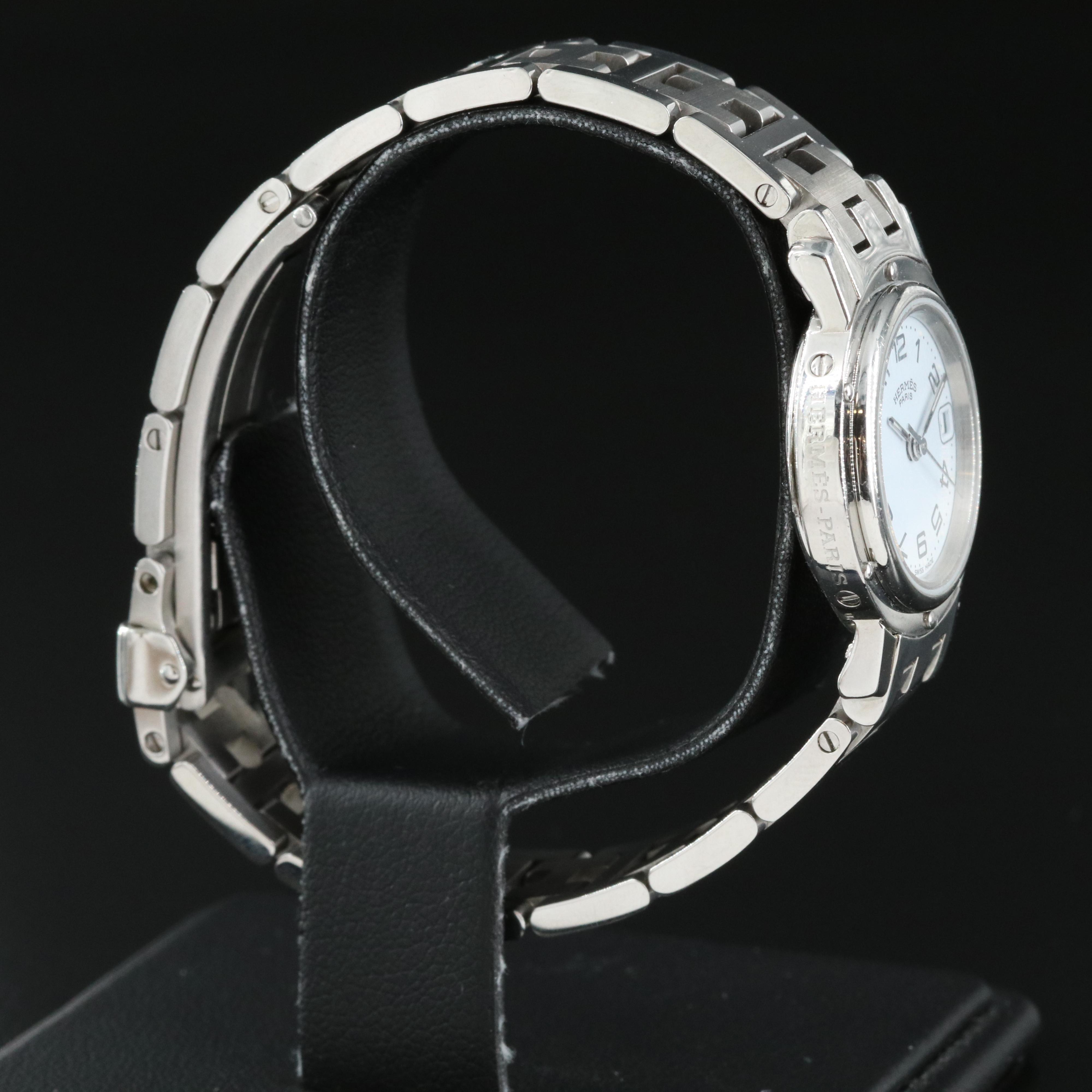 Hermès Clipper Date Stainless Steel Watch