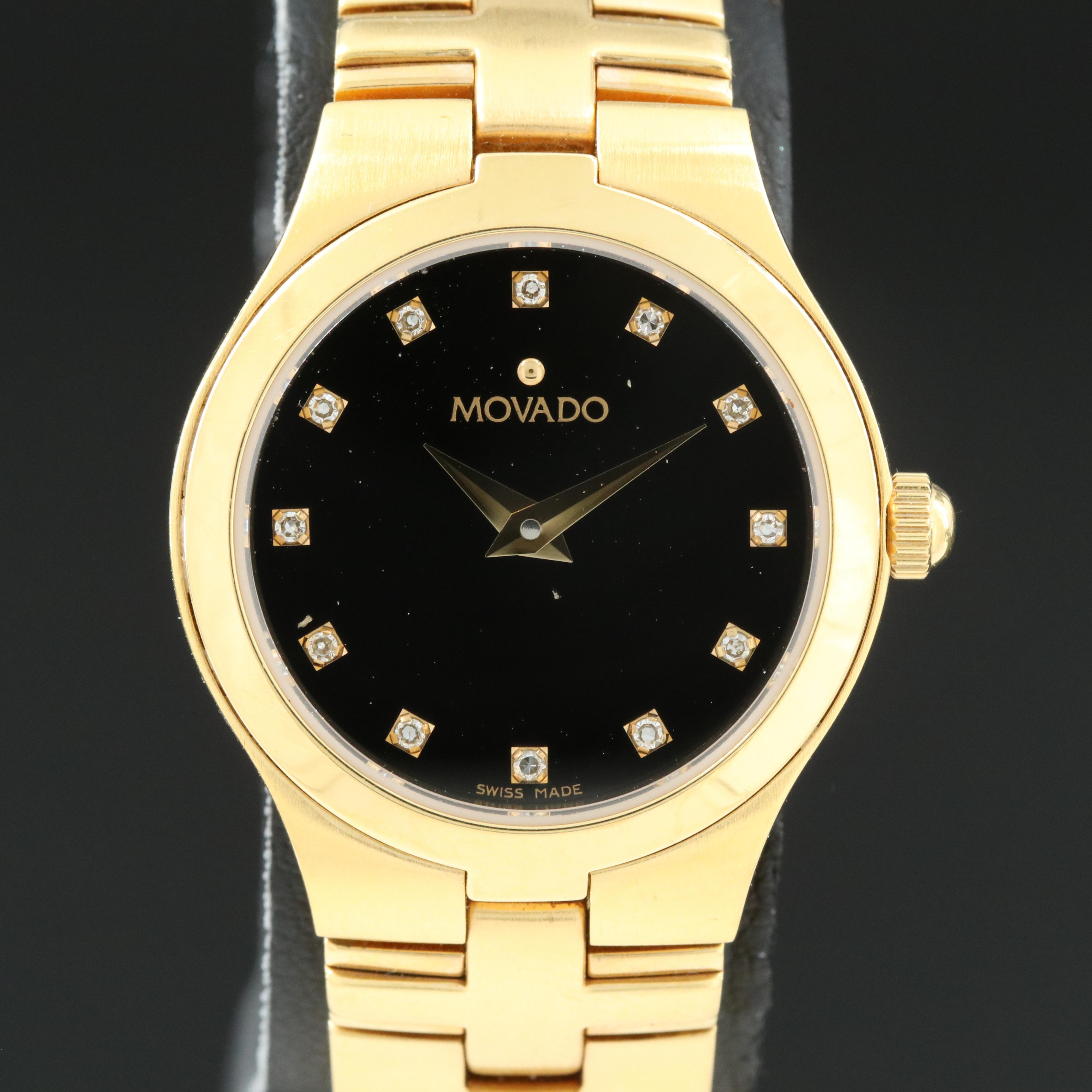 Movado Diamond Dial Quartz Watch