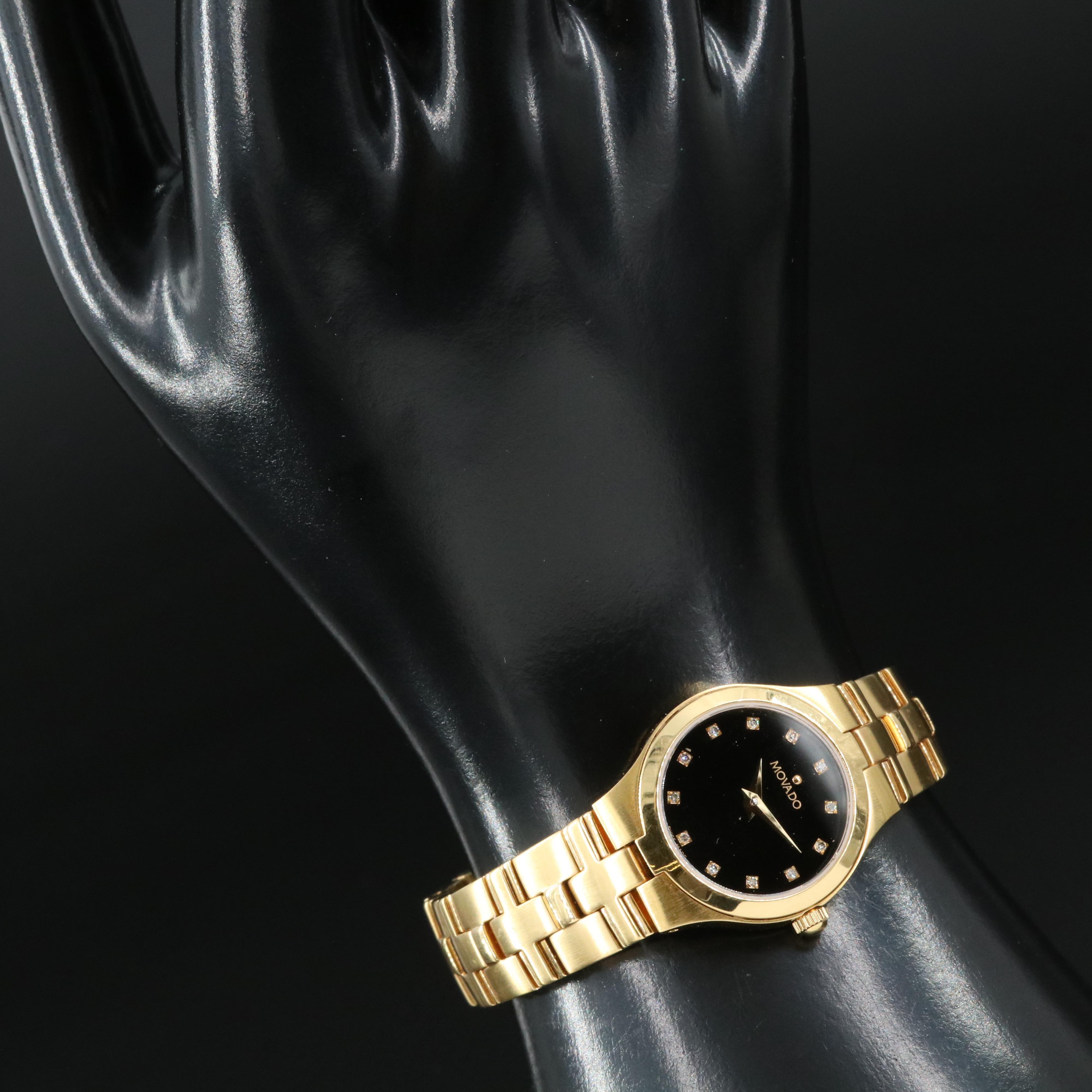 Movado Diamond Dial Quartz Watch