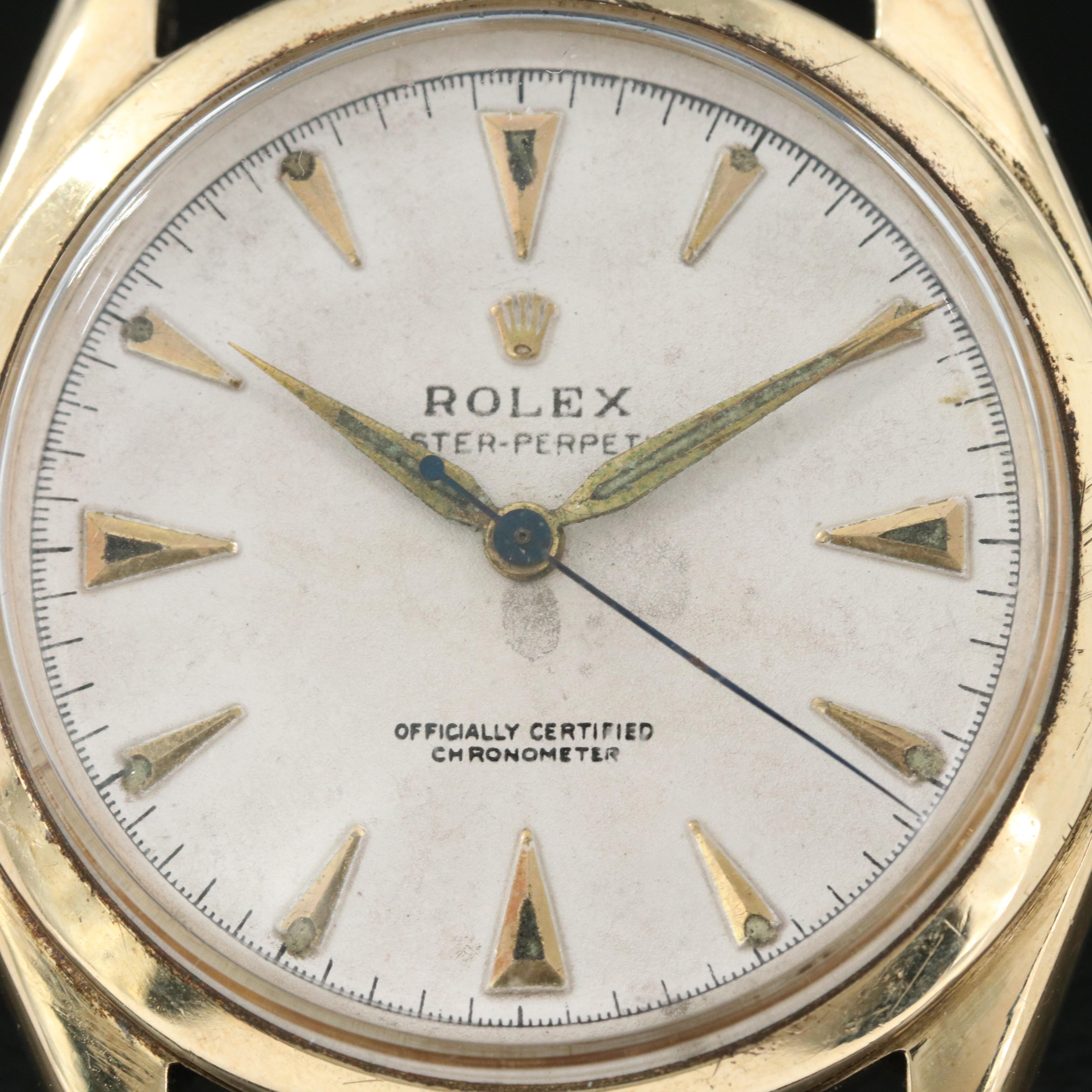 Vintage 14K Rolex Bubbleback Watch