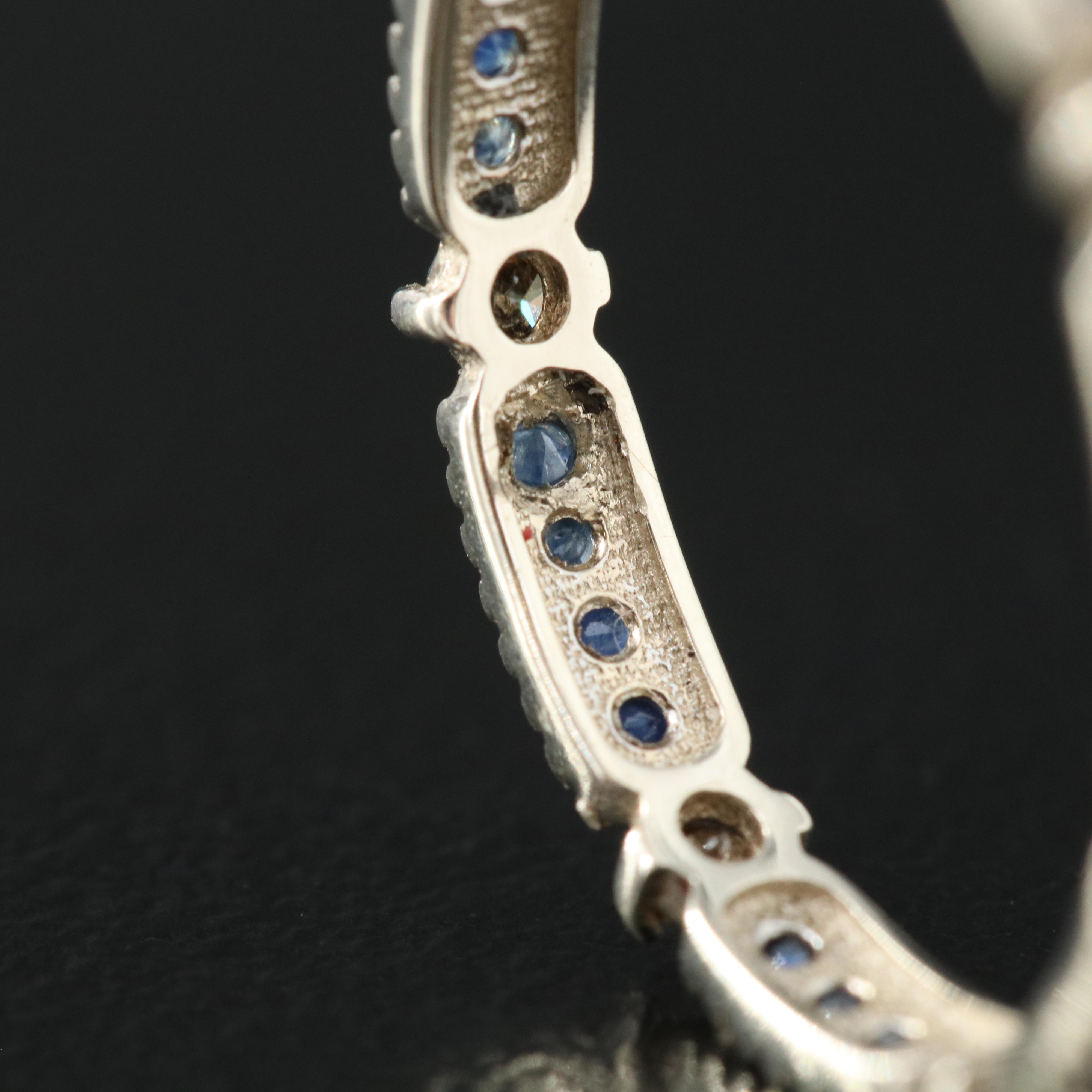 14K Sapphire and Diamond Eternity Band