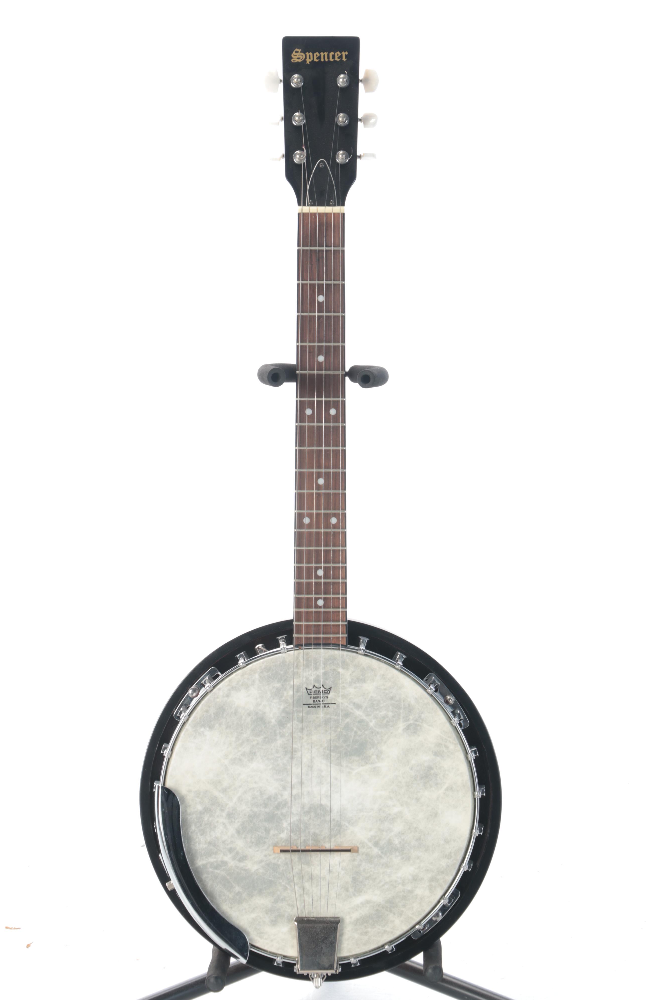 Spencer 6 String Right-Handed Banjo with Remo Head