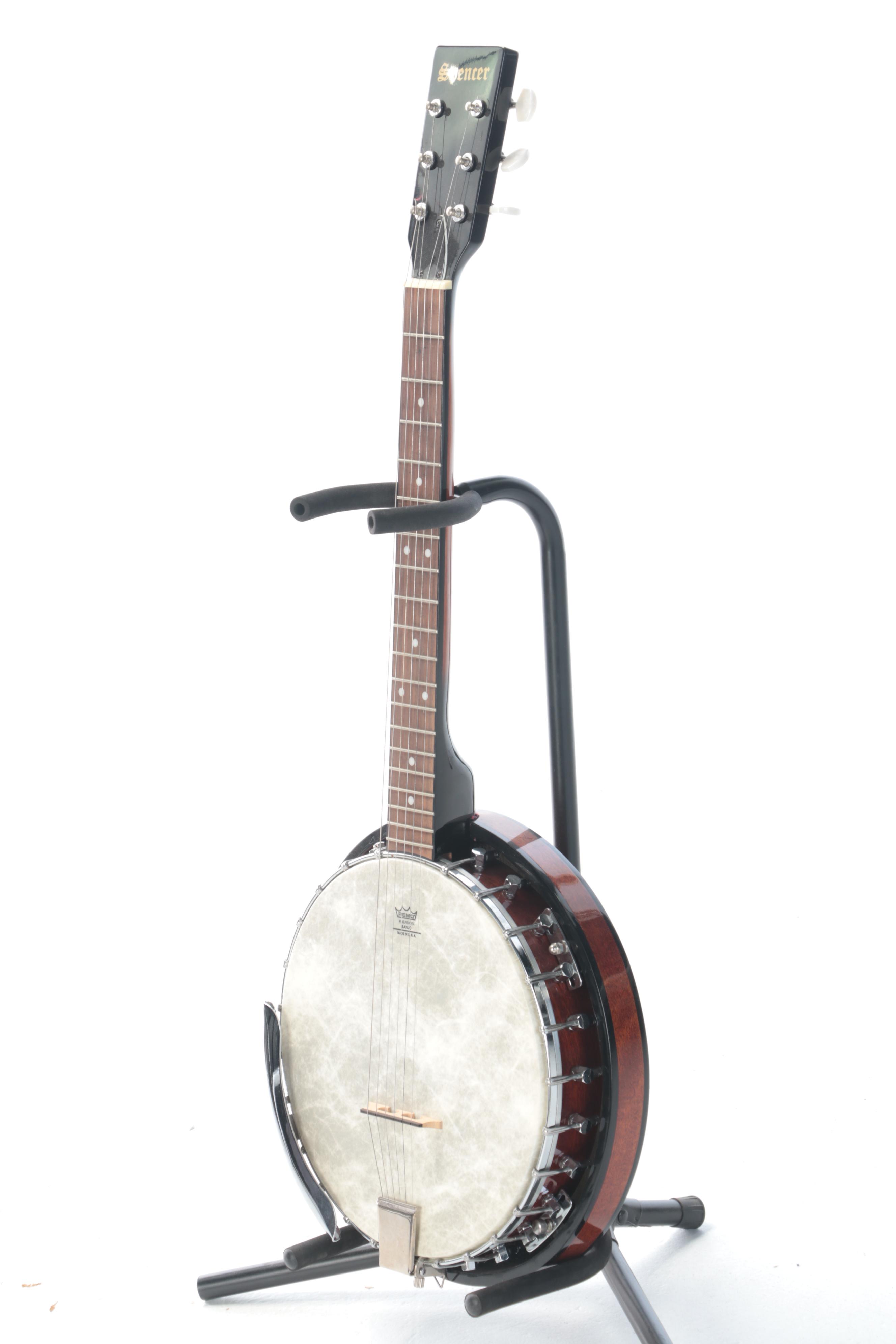 Spencer 6 String Right-Handed Banjo with Remo Head