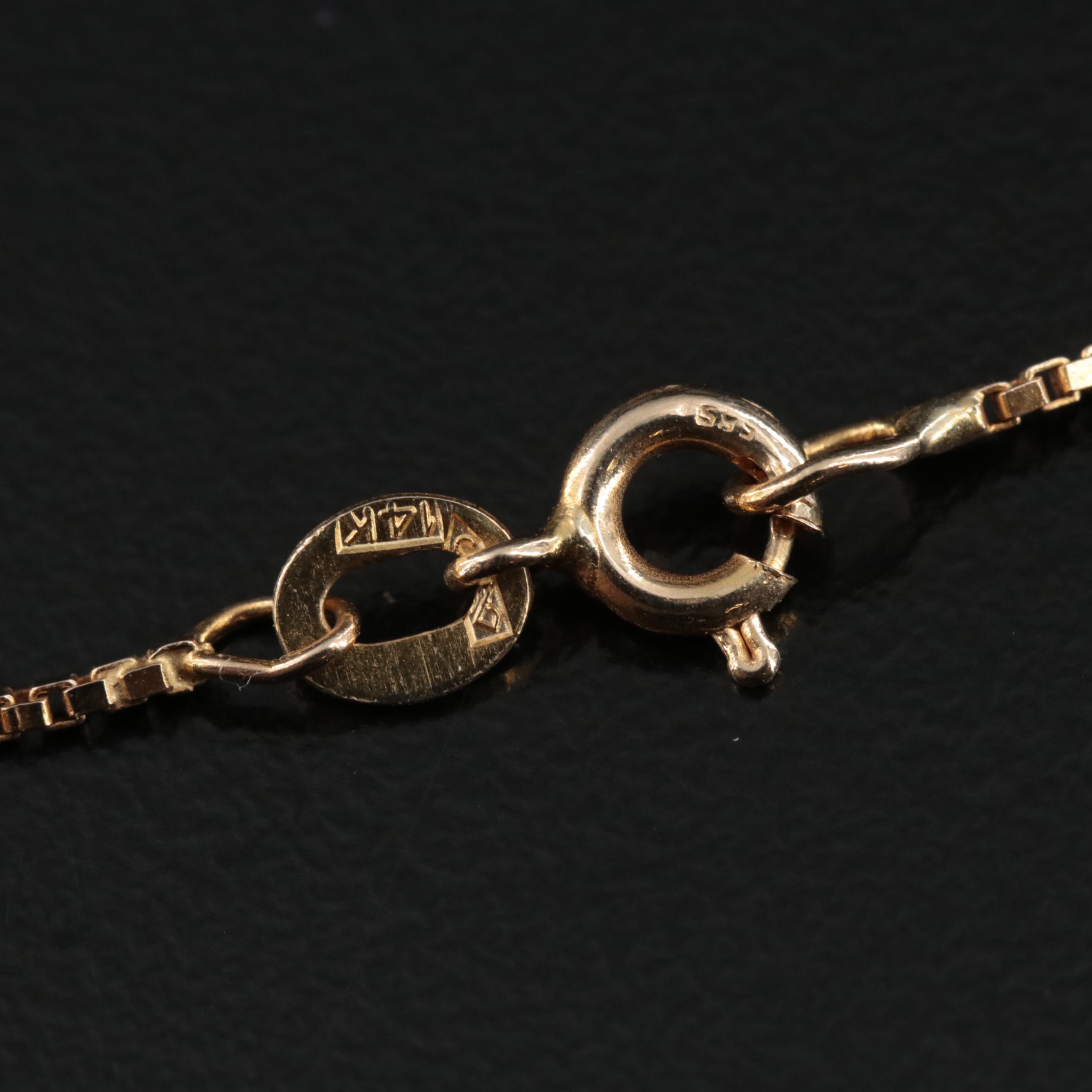 14K Nephrite and Diamond Pendant Necklace