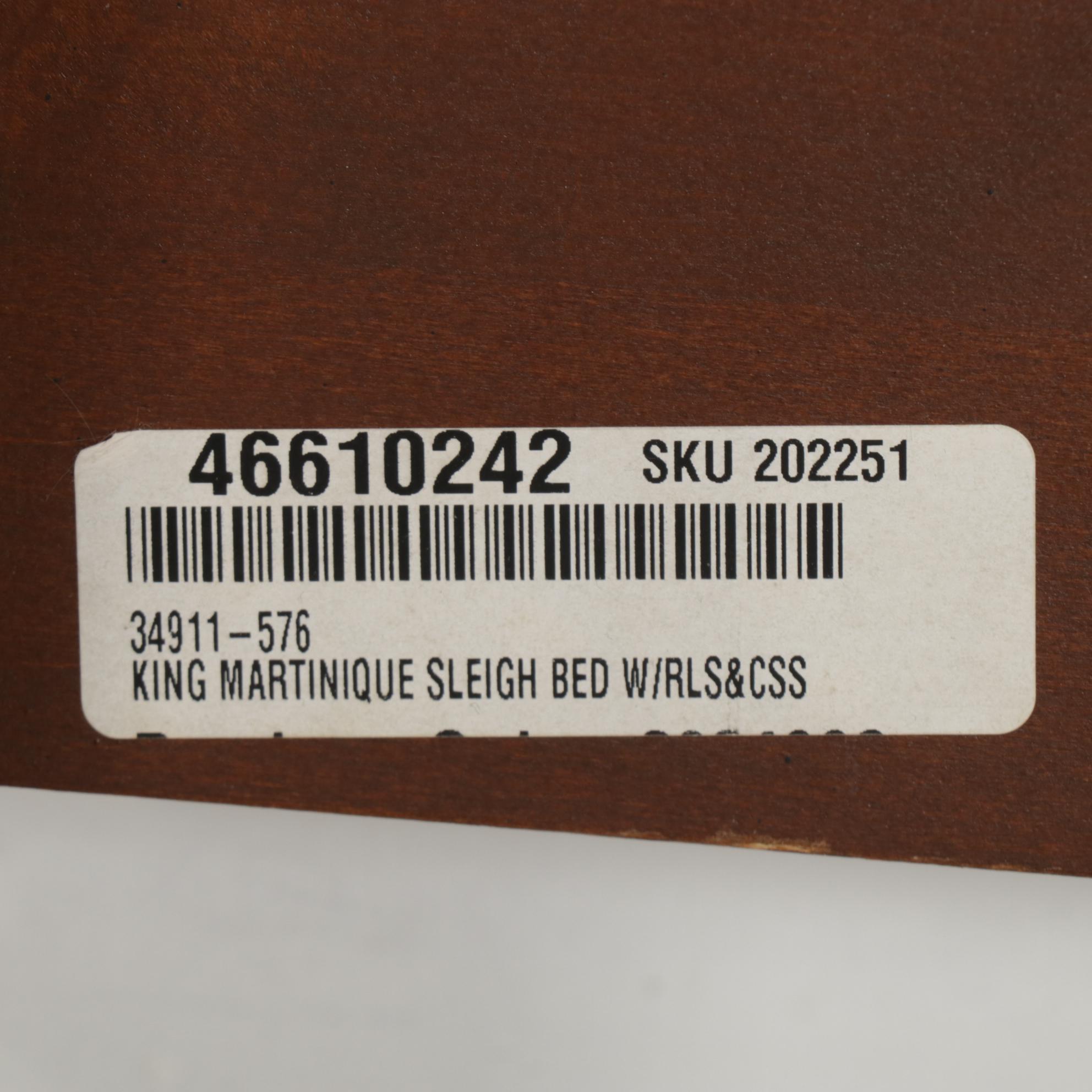 Thomasville Impressions "Martinique" Cherry King Sleigh Bed in Merlot Finish