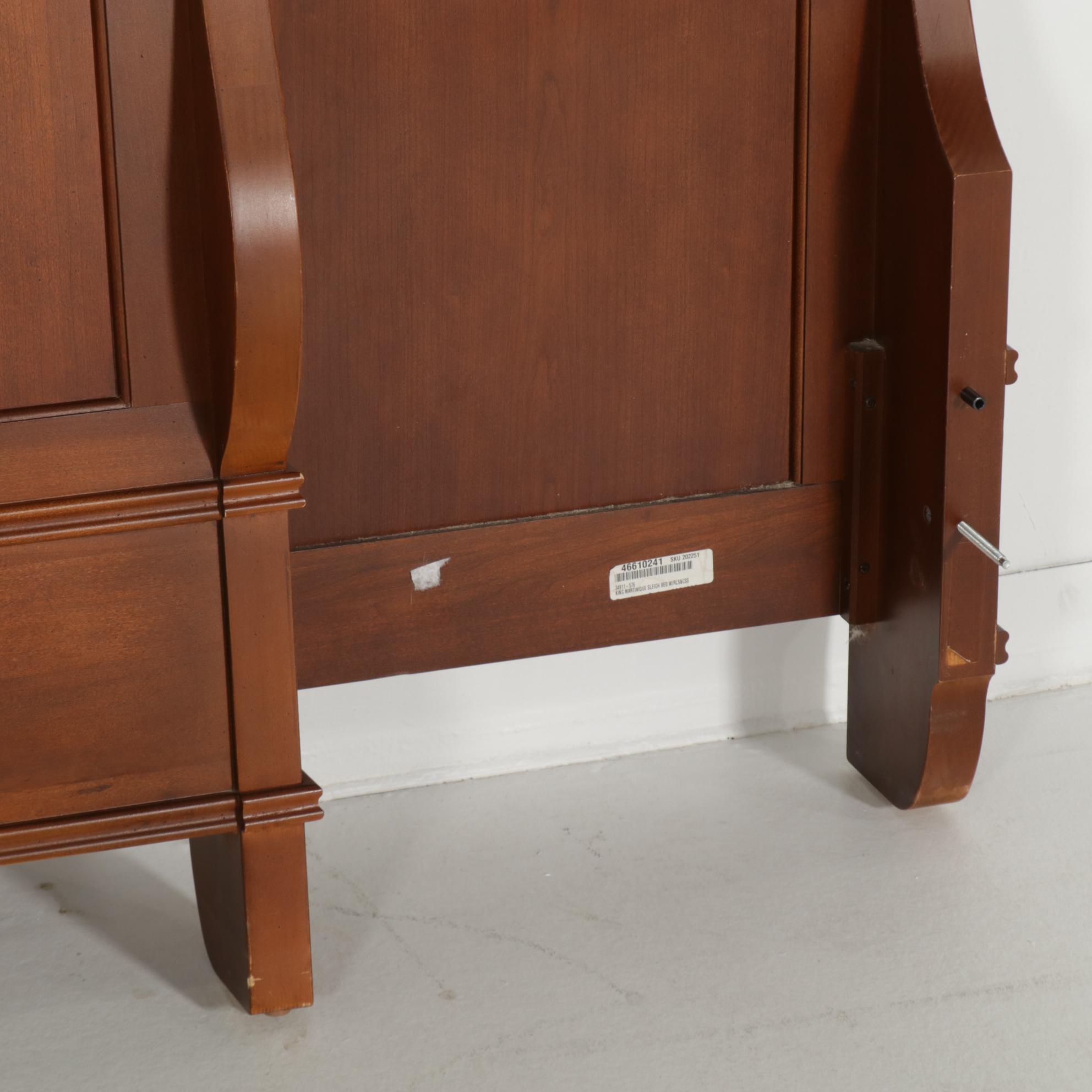 Thomasville Impressions "Martinique" Cherry King Sleigh Bed in Merlot Finish