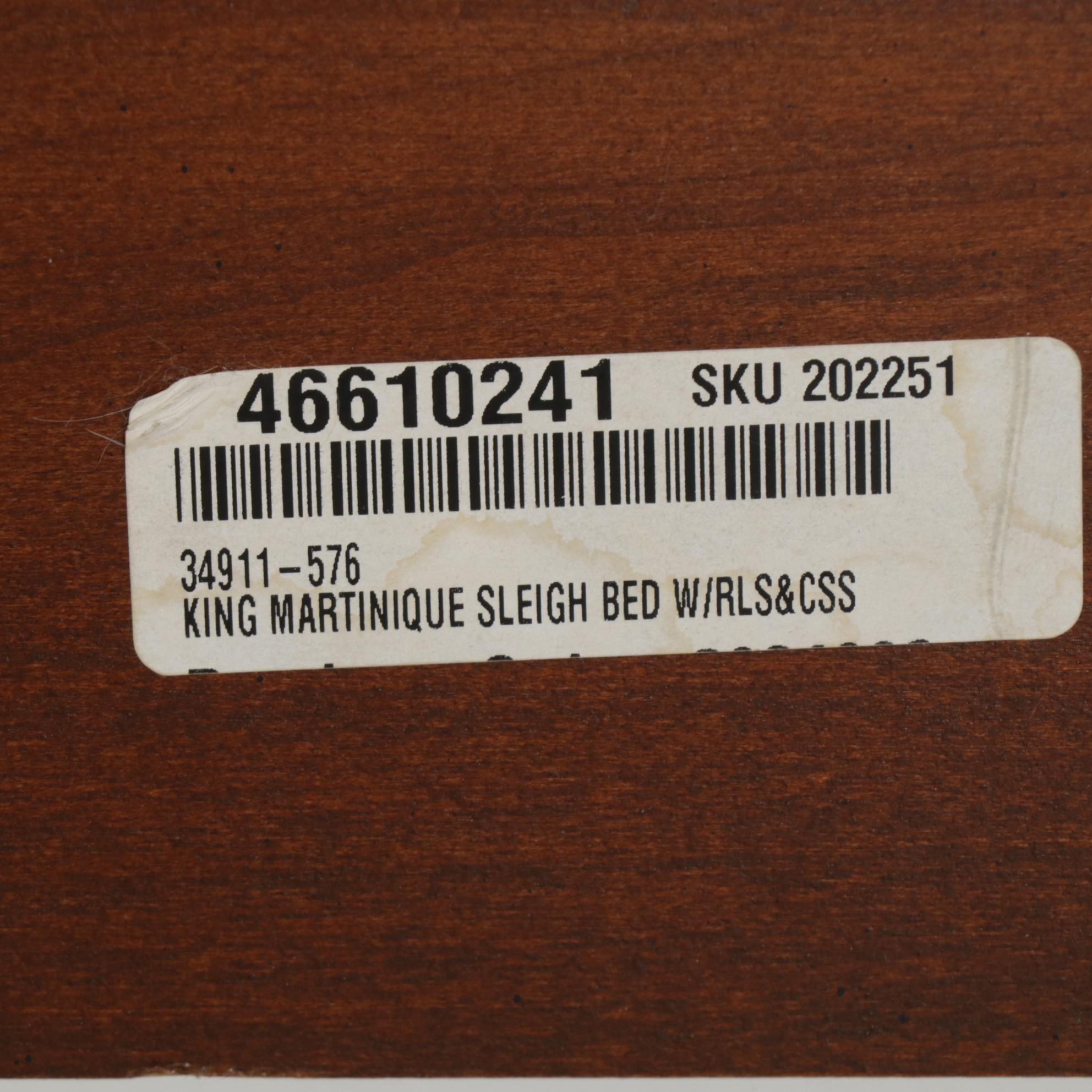 Thomasville Impressions "Martinique" Cherry King Sleigh Bed in Merlot Finish