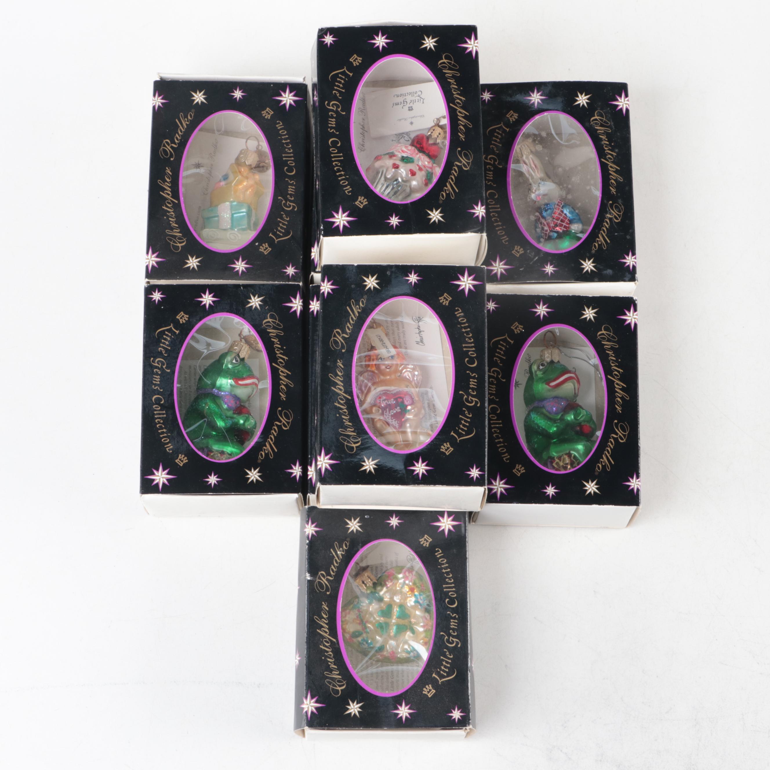 Christopher Radko Little Gems Collection and Other Glass Ornaments