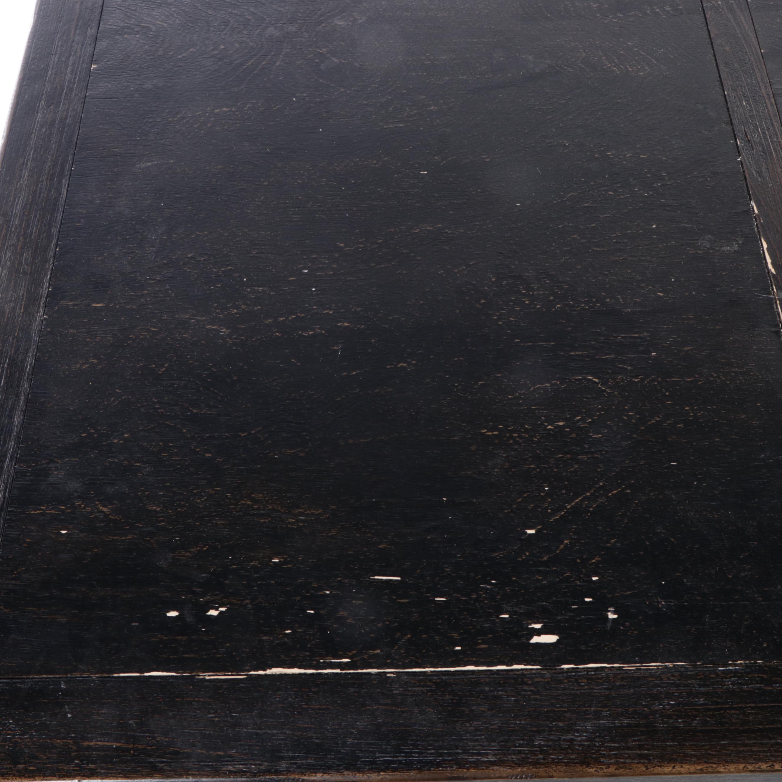 Pottery Barn "Dawson" Executive Desk in Weathered Black Finish