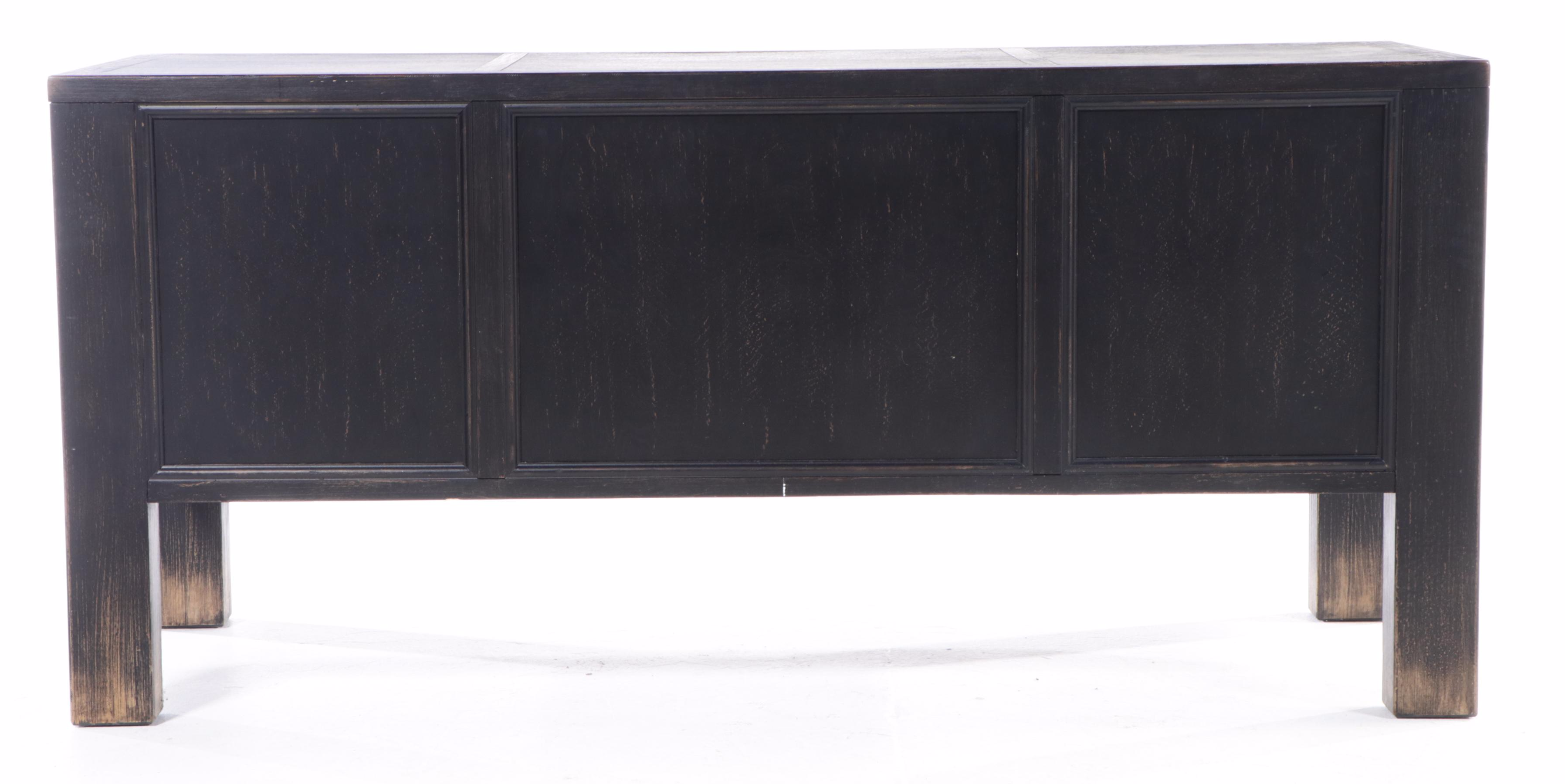 Pottery Barn "Dawson" Executive Desk in Weathered Black Finish