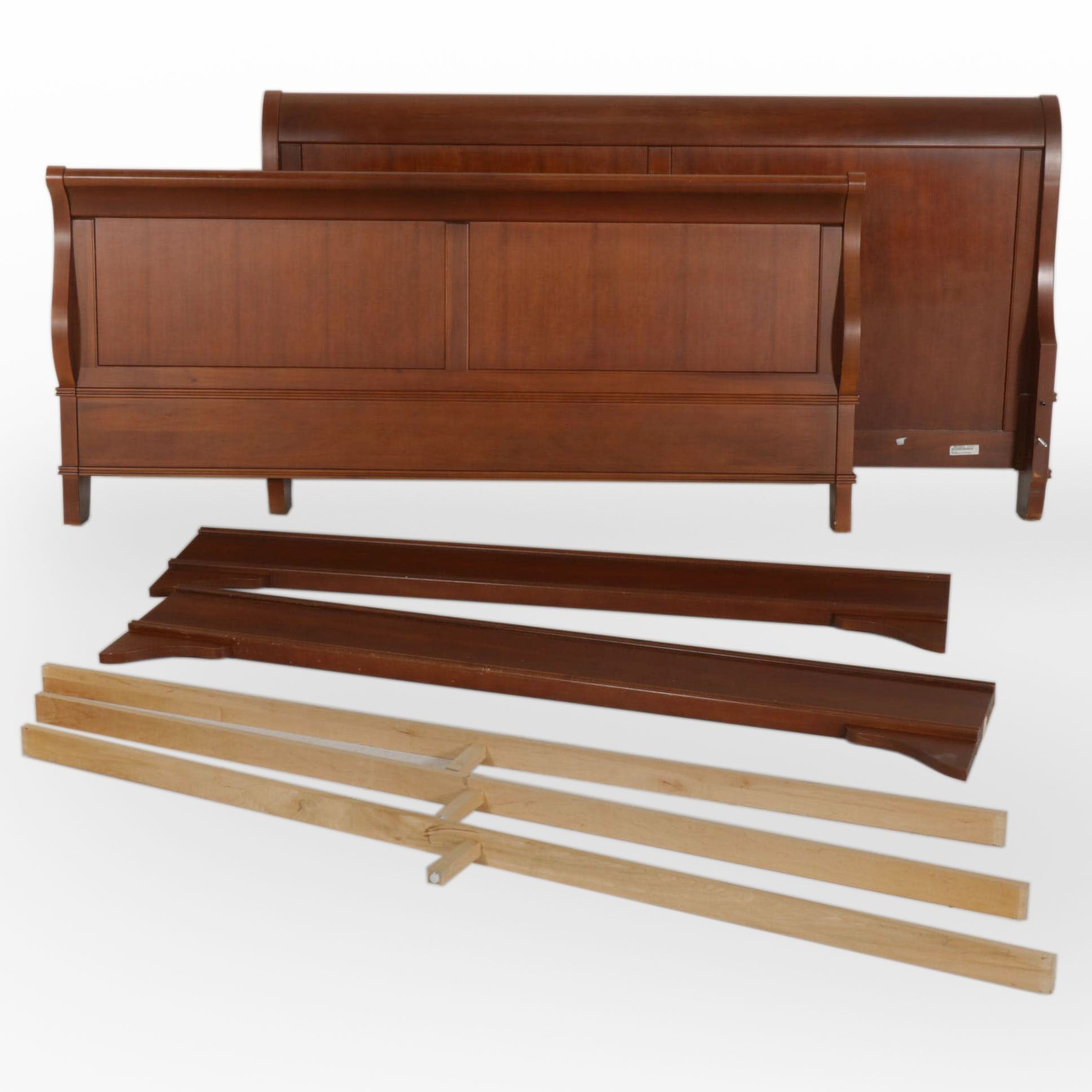 Thomasville Impressions "Martinique" Cherry King Sleigh Bed in Merlot Finish