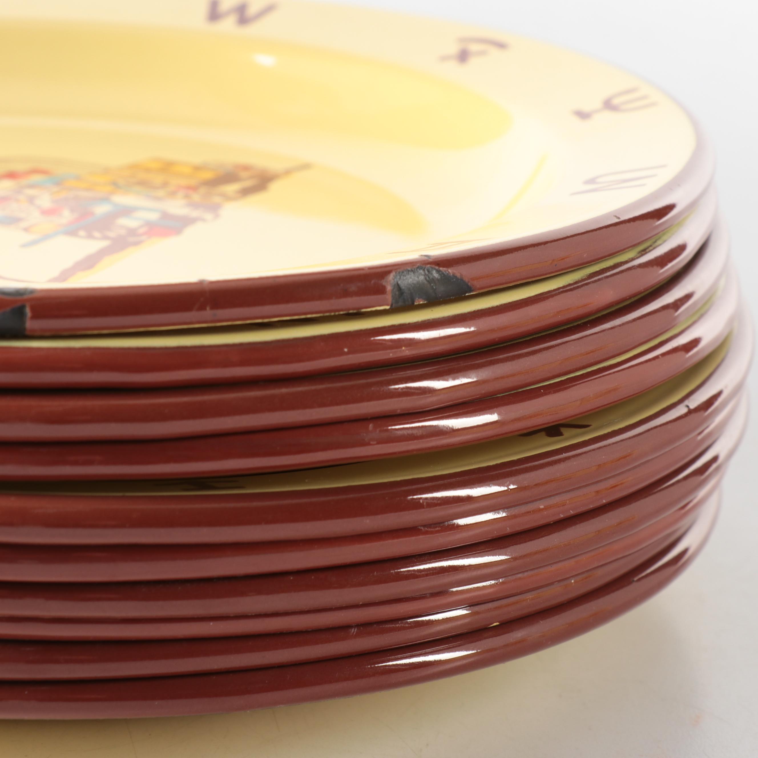 Monterrey Western Ware Enameled Plates and Mugs