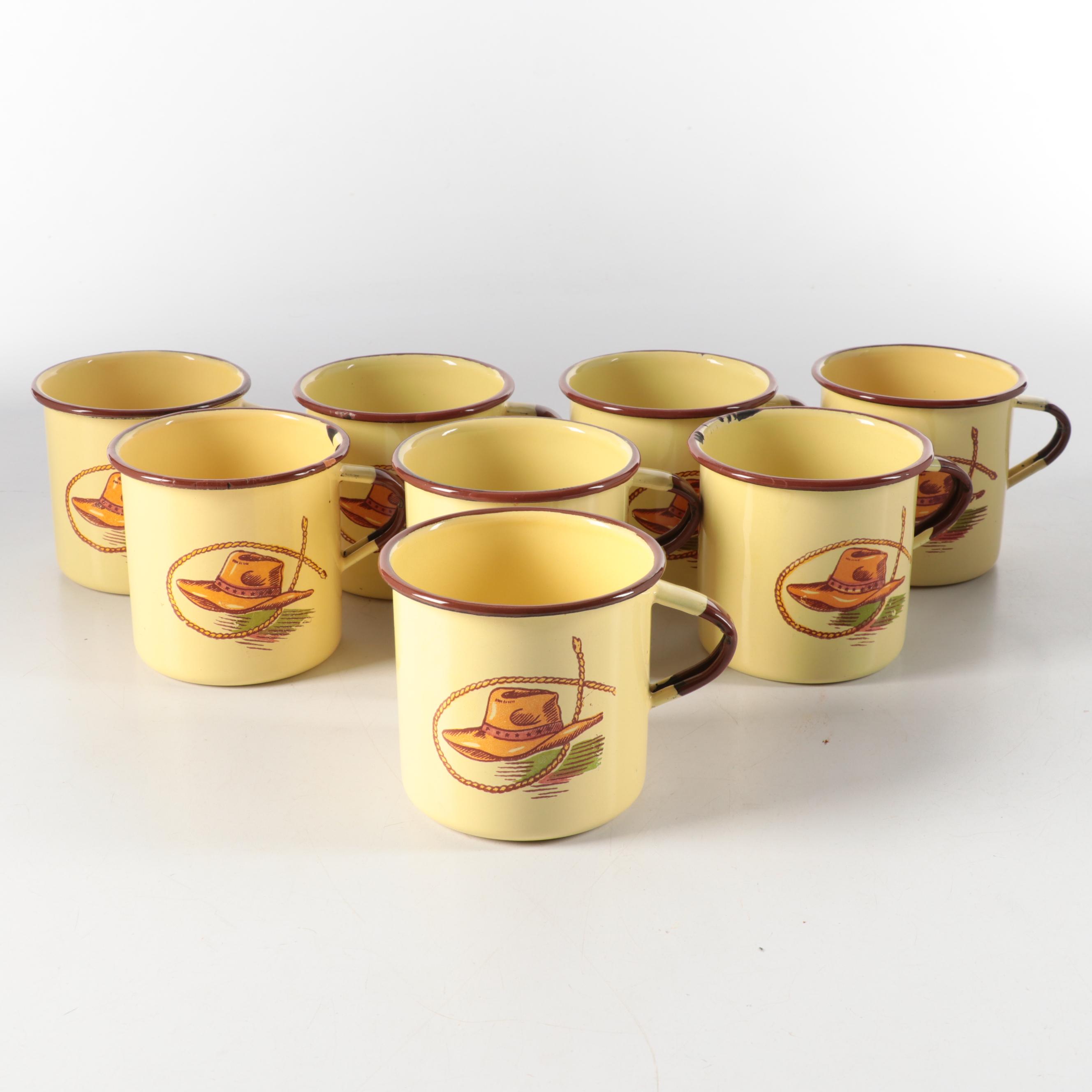 Monterrey Western Ware Enameled Plates and Mugs