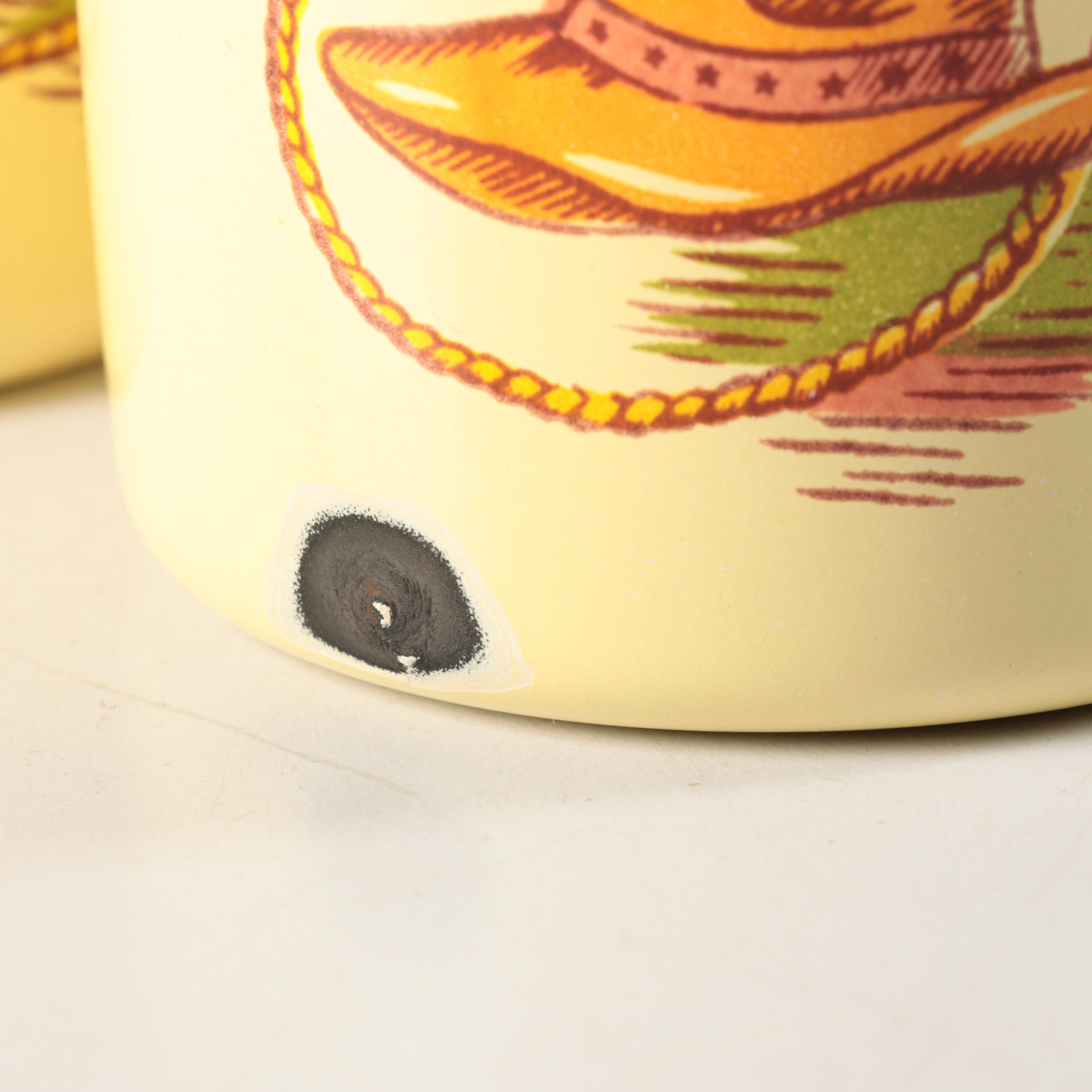 Monterrey Western Ware Enameled Plates and Mugs