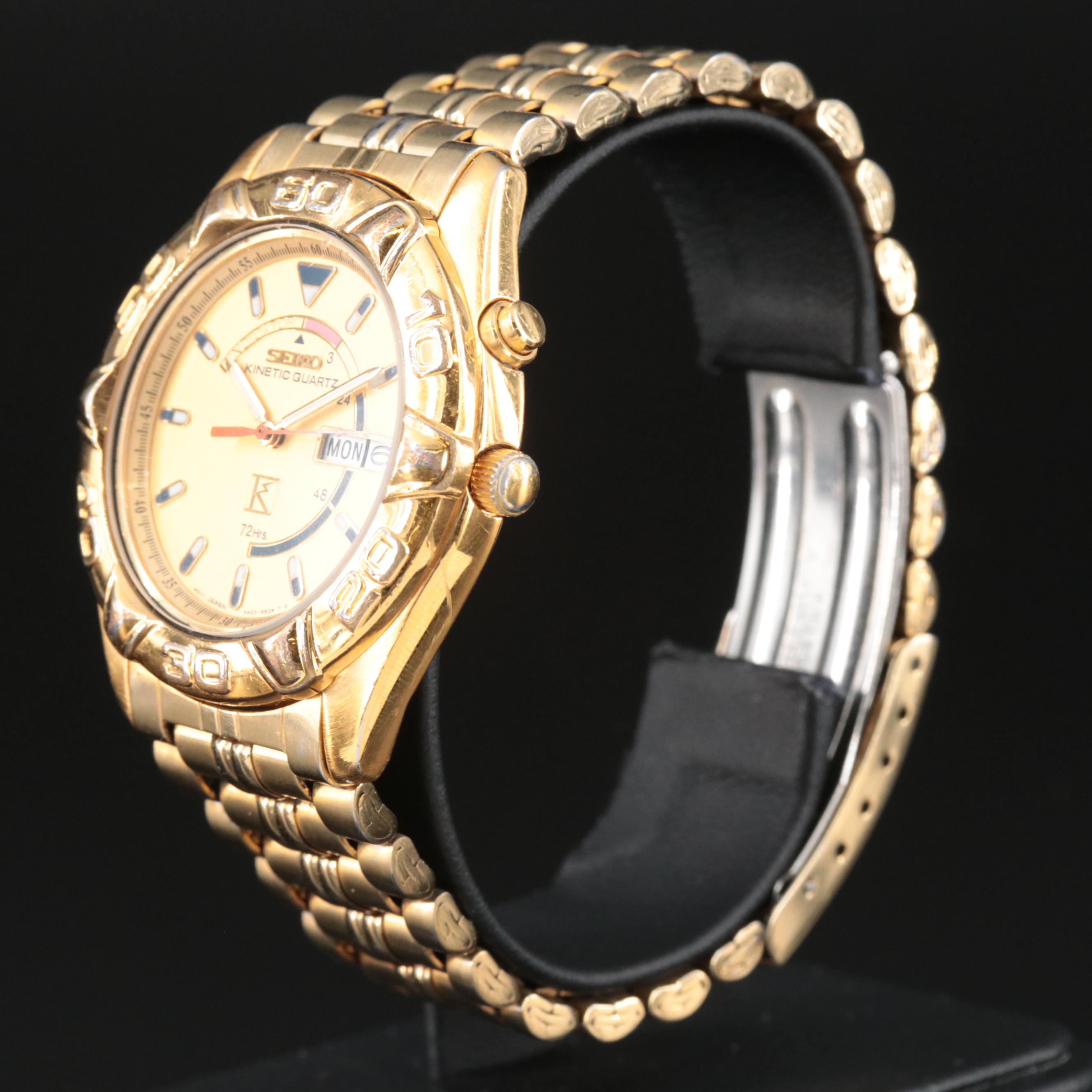 Seiko Kinetic Quartz Day-Date Watch