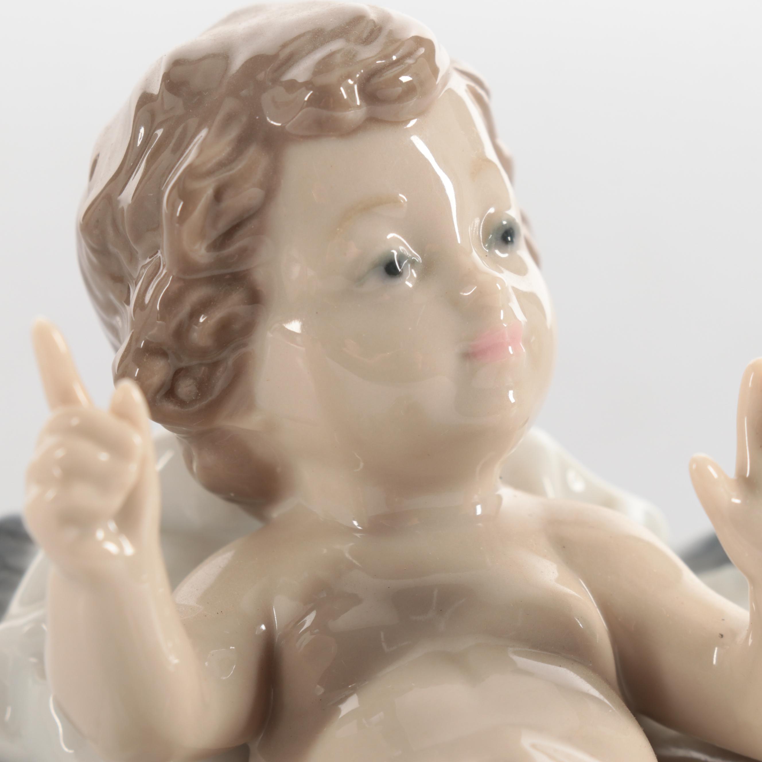 Lladró "St. Joseph", "Virgin Mary", and "Baby Jesus" Porcelain Nativity Figures