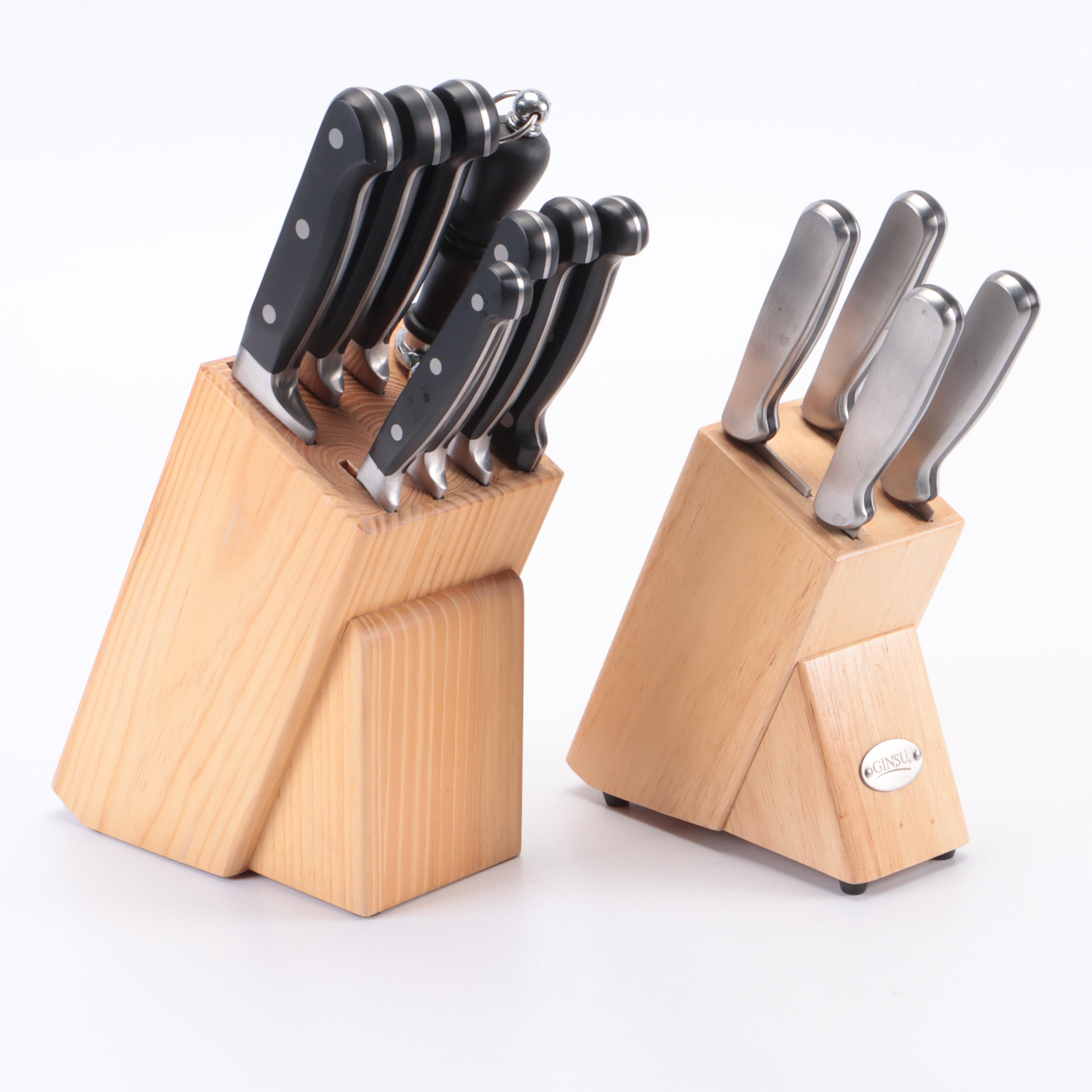 Wolfgang Puck and Ginsu Kitchen Knives in Knife Blocks EBTH