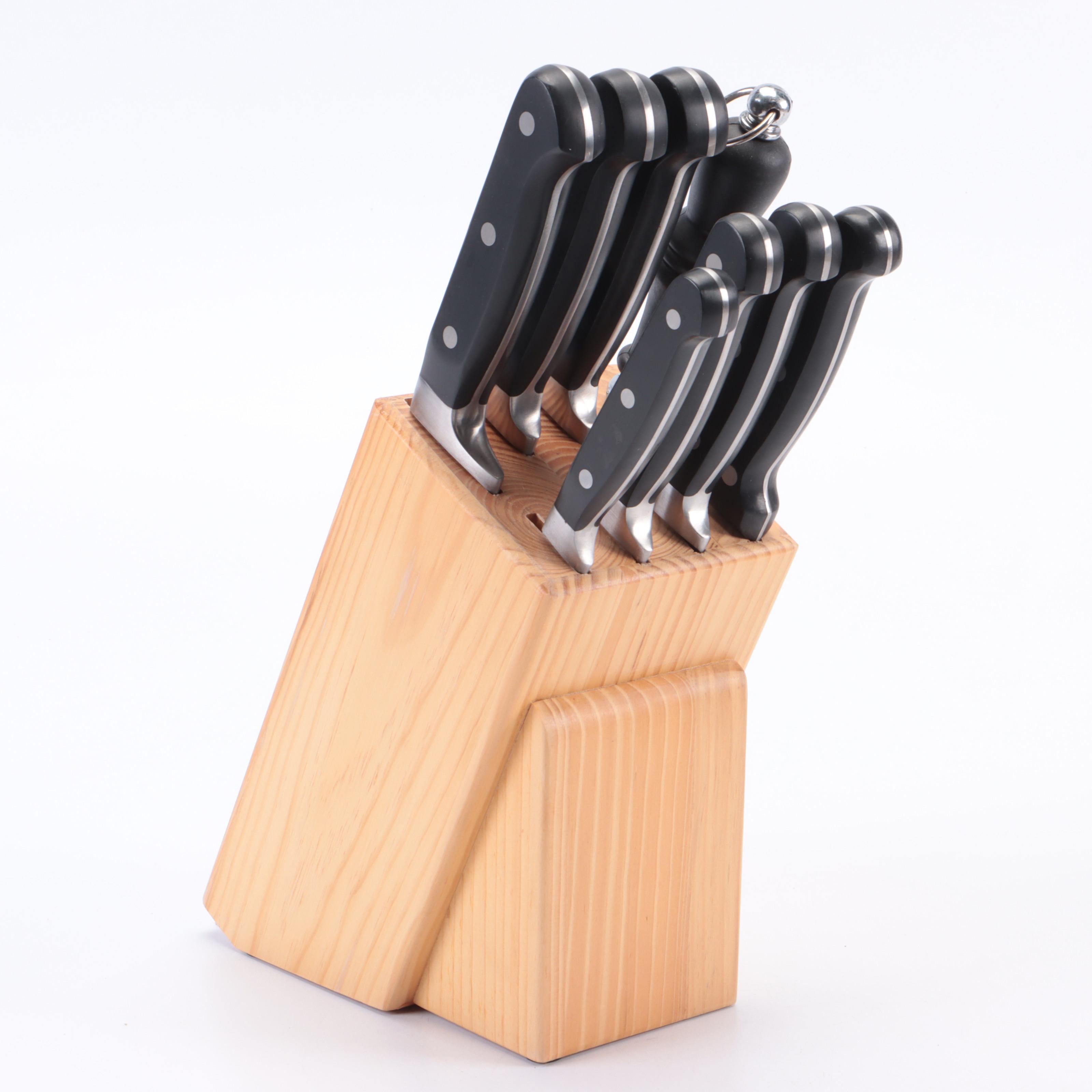 Wolfgang Puck and Ginsu Kitchen Knives in Knife Blocks