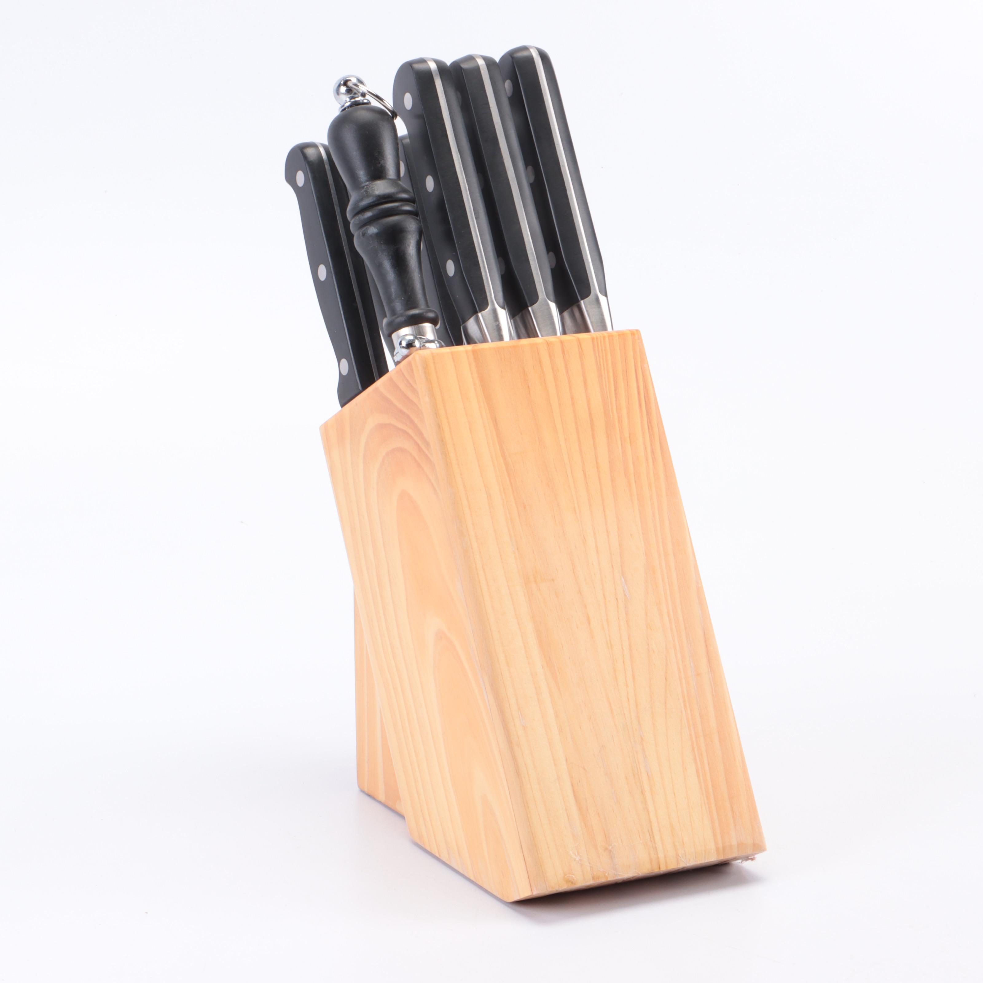 Wolfgang Puck and Ginsu Kitchen Knives in Knife Blocks