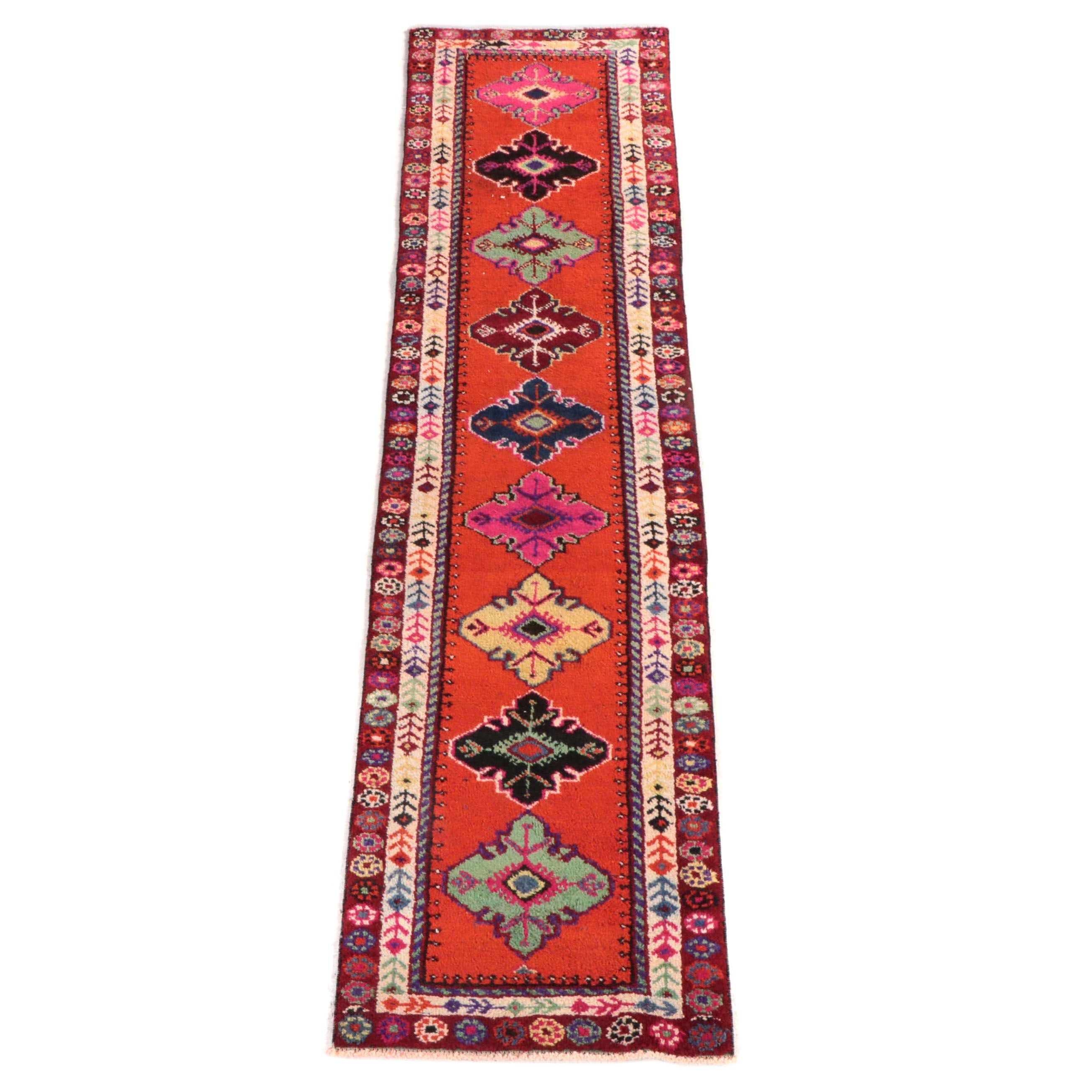 2'8 x 11'3 Hand-Knotted Turkish Village Carpet Runner