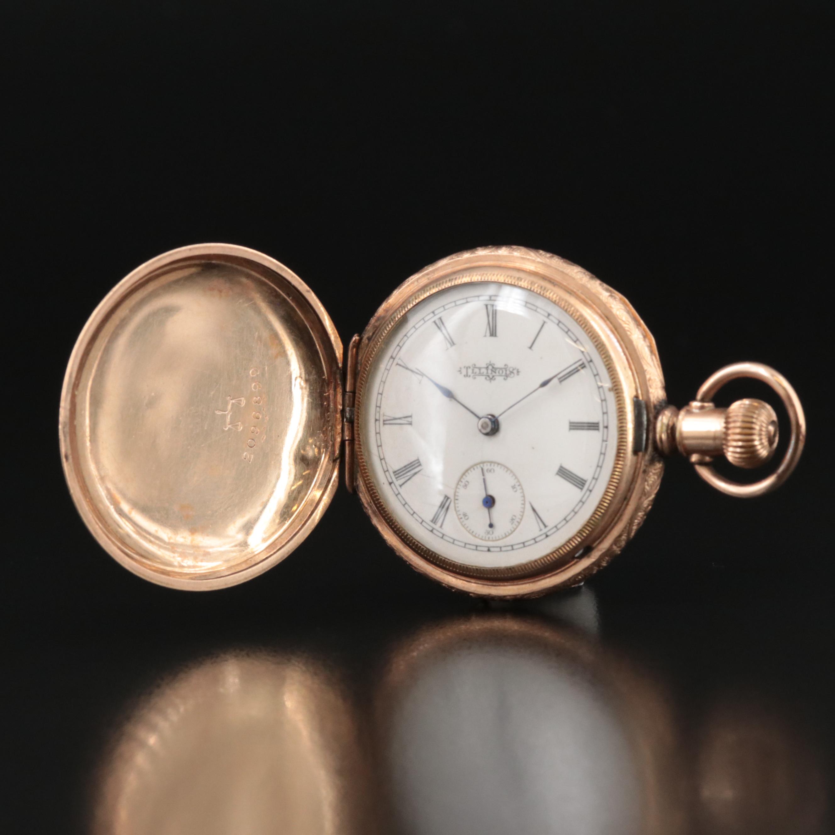 1892 Illinois Gold-Filled Hunting Case Pocket Watch