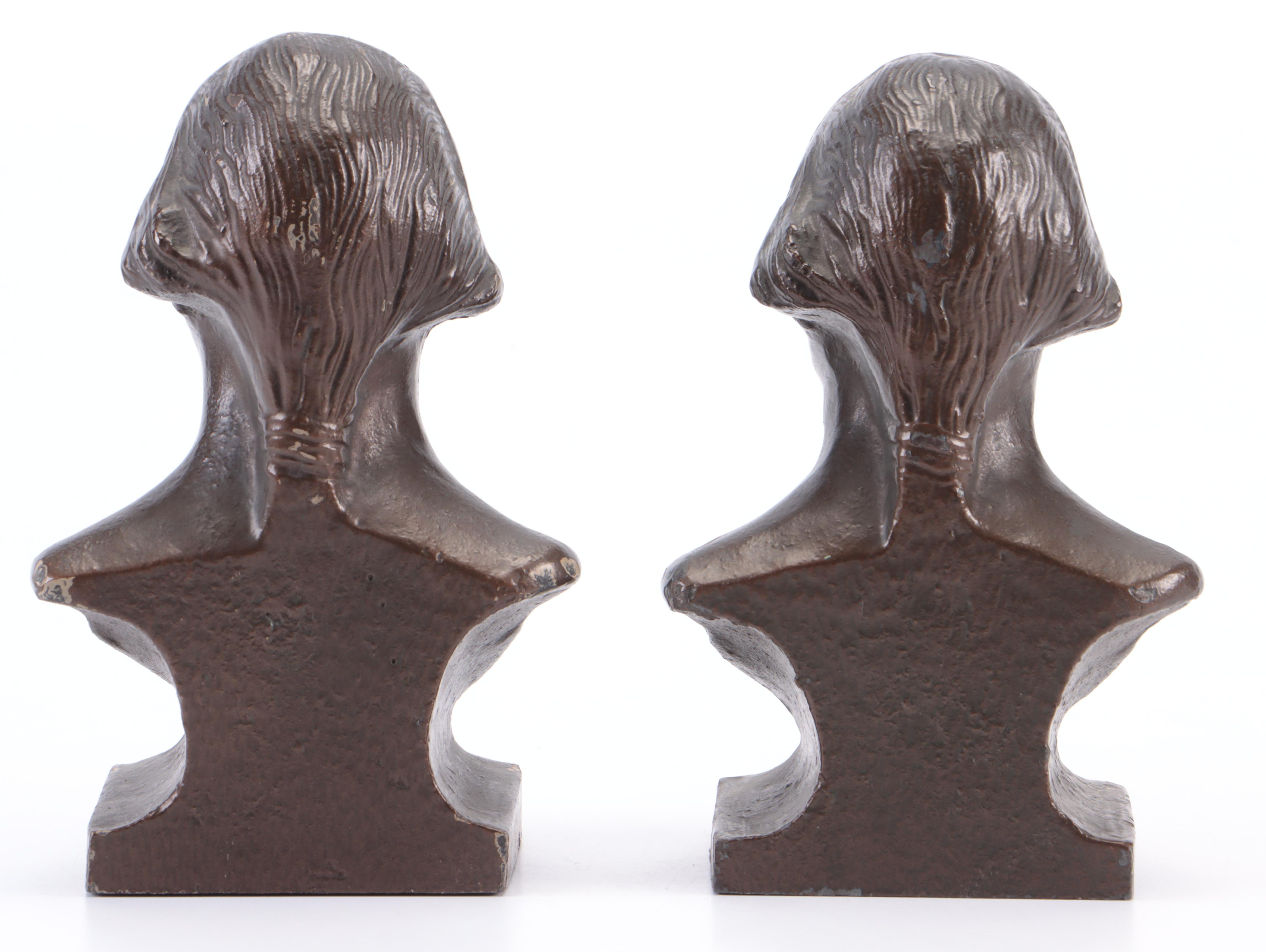 Cast Iron George Washington Bookends