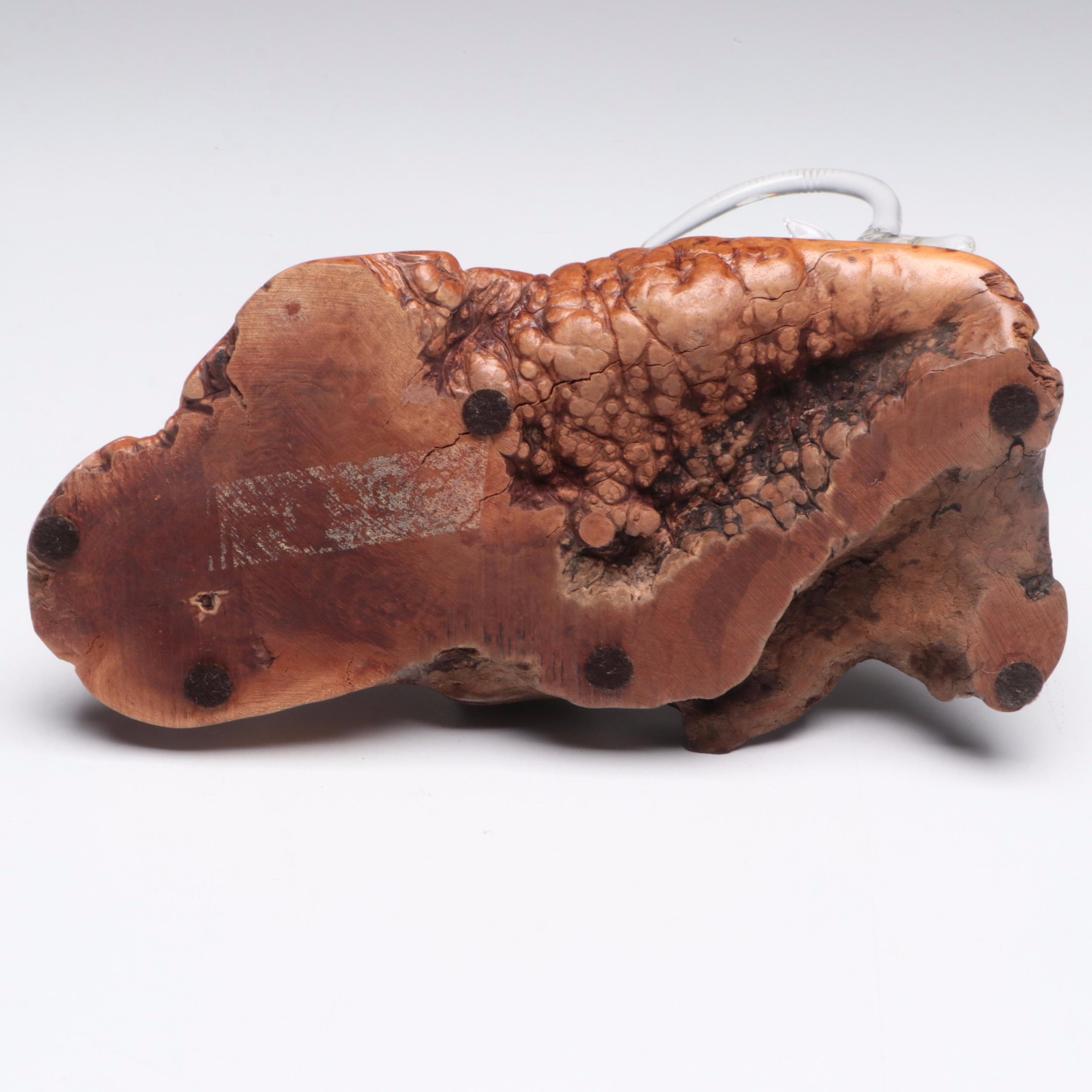 Warren Hooper Art Glass Sculpture of a Sable Antelope