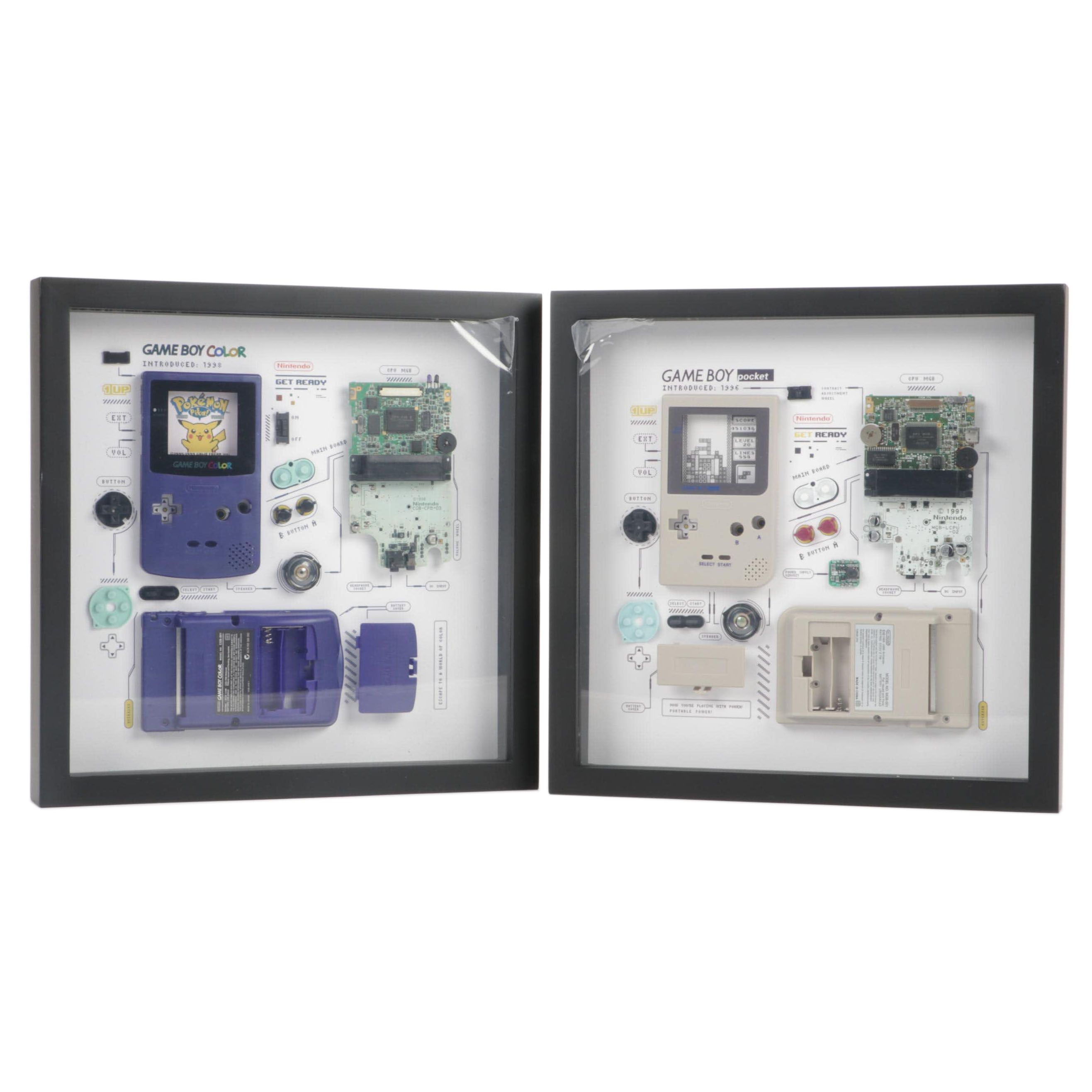 Disassembled Gameboy Pocket and Gameboy Color Displays