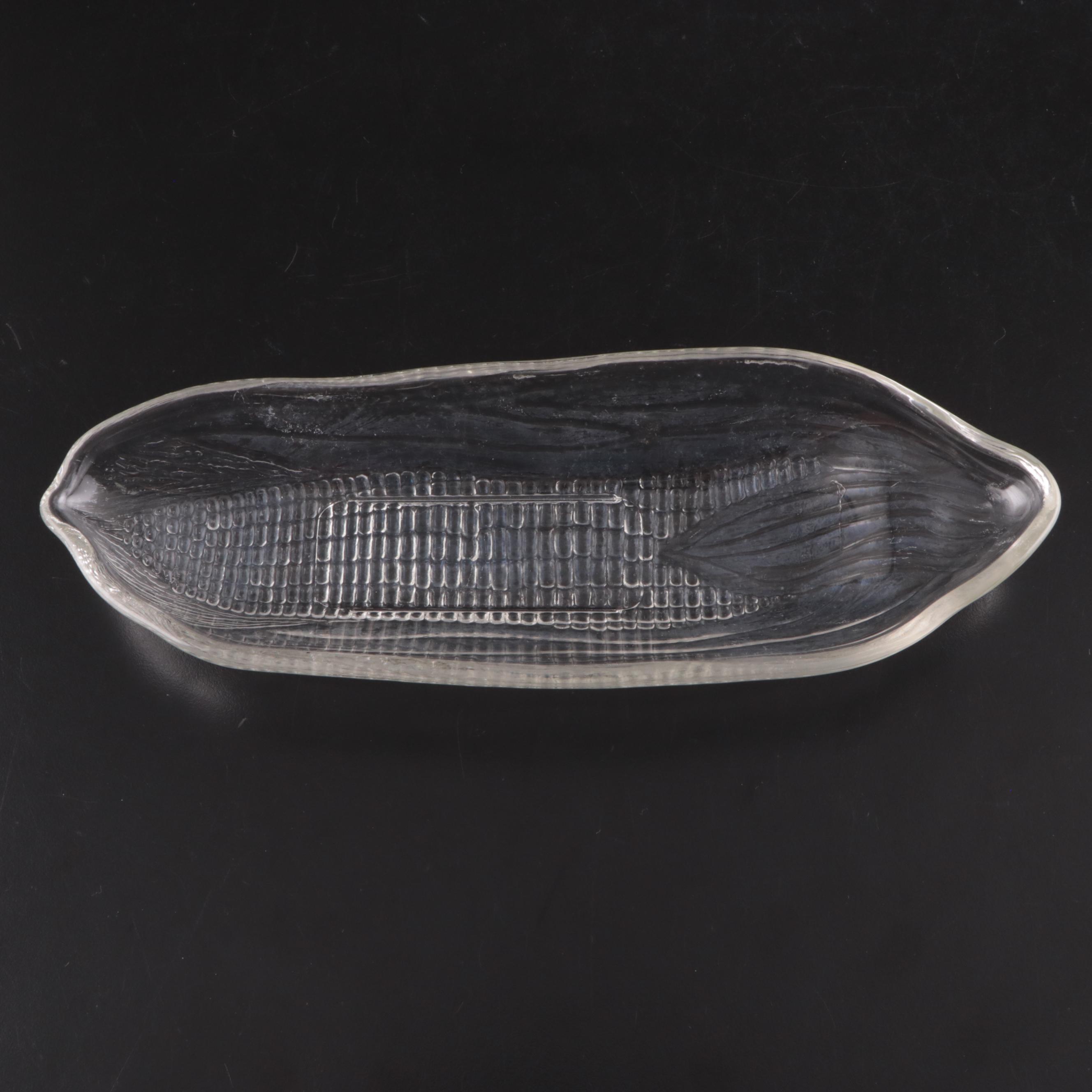 Blueberry Pie Lidded Dish with Glass Corn Cob Dishes, Corn Servers and Plates
