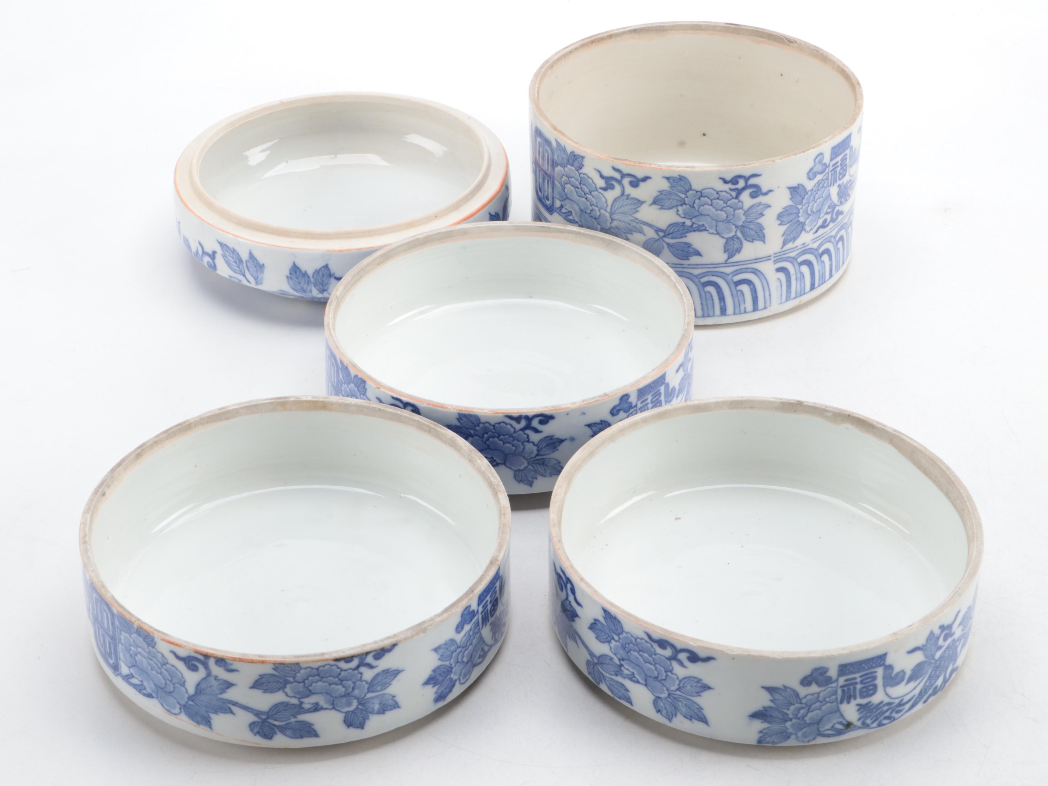 Japanese Porcelain Blue and White Stacking Box