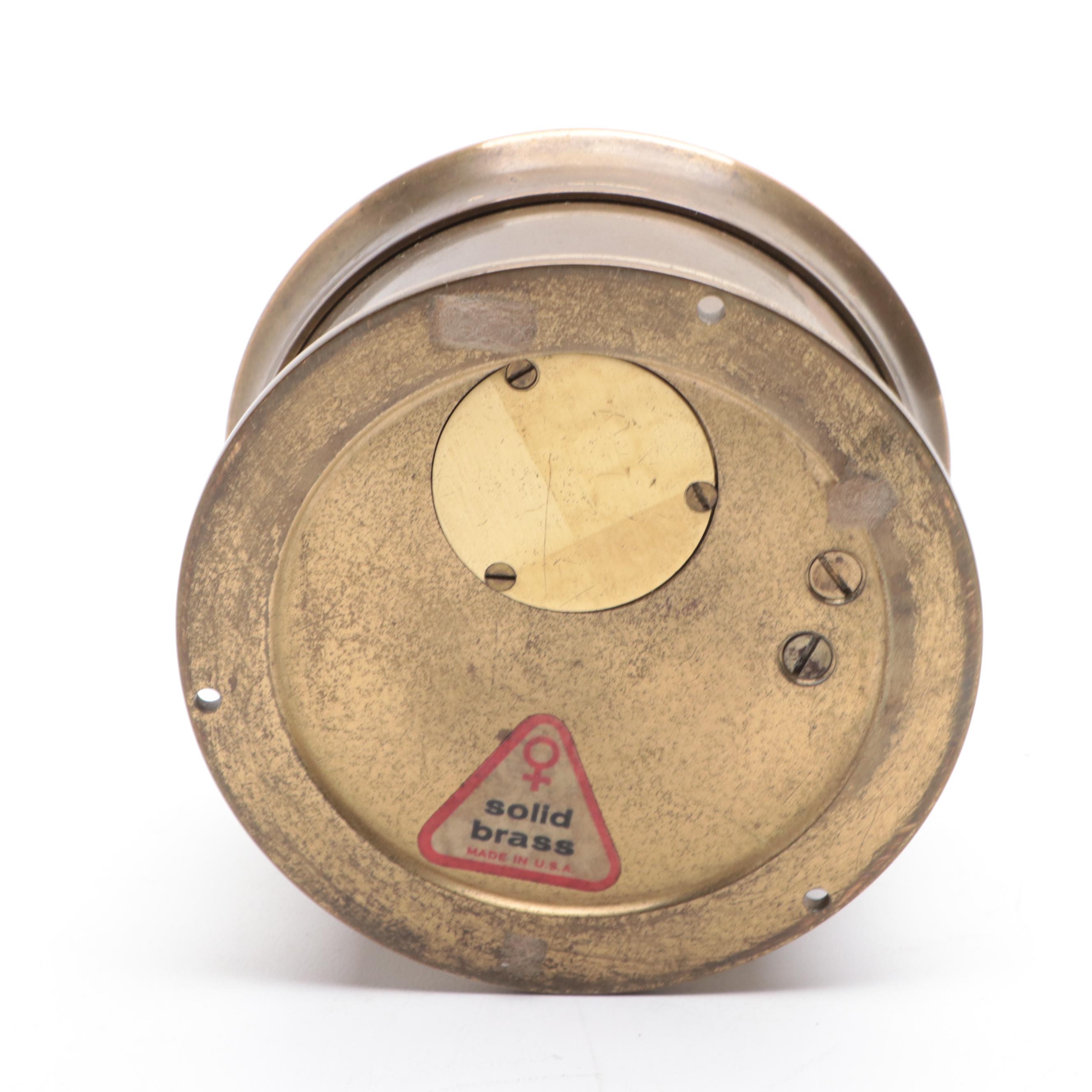 Salem Brass and Glass Naval Clock