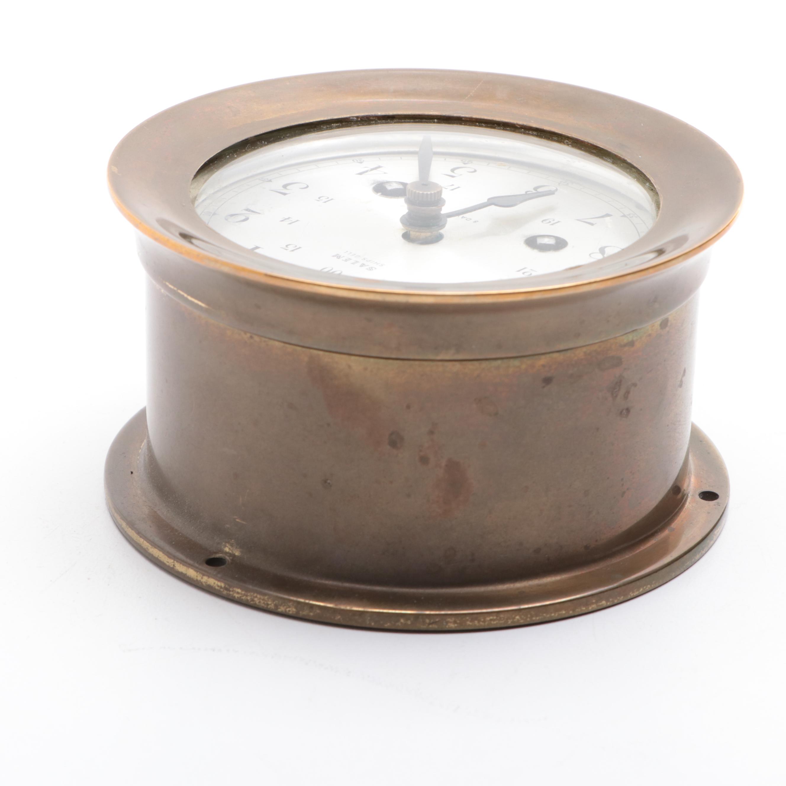 Salem Brass and Glass Naval Clock