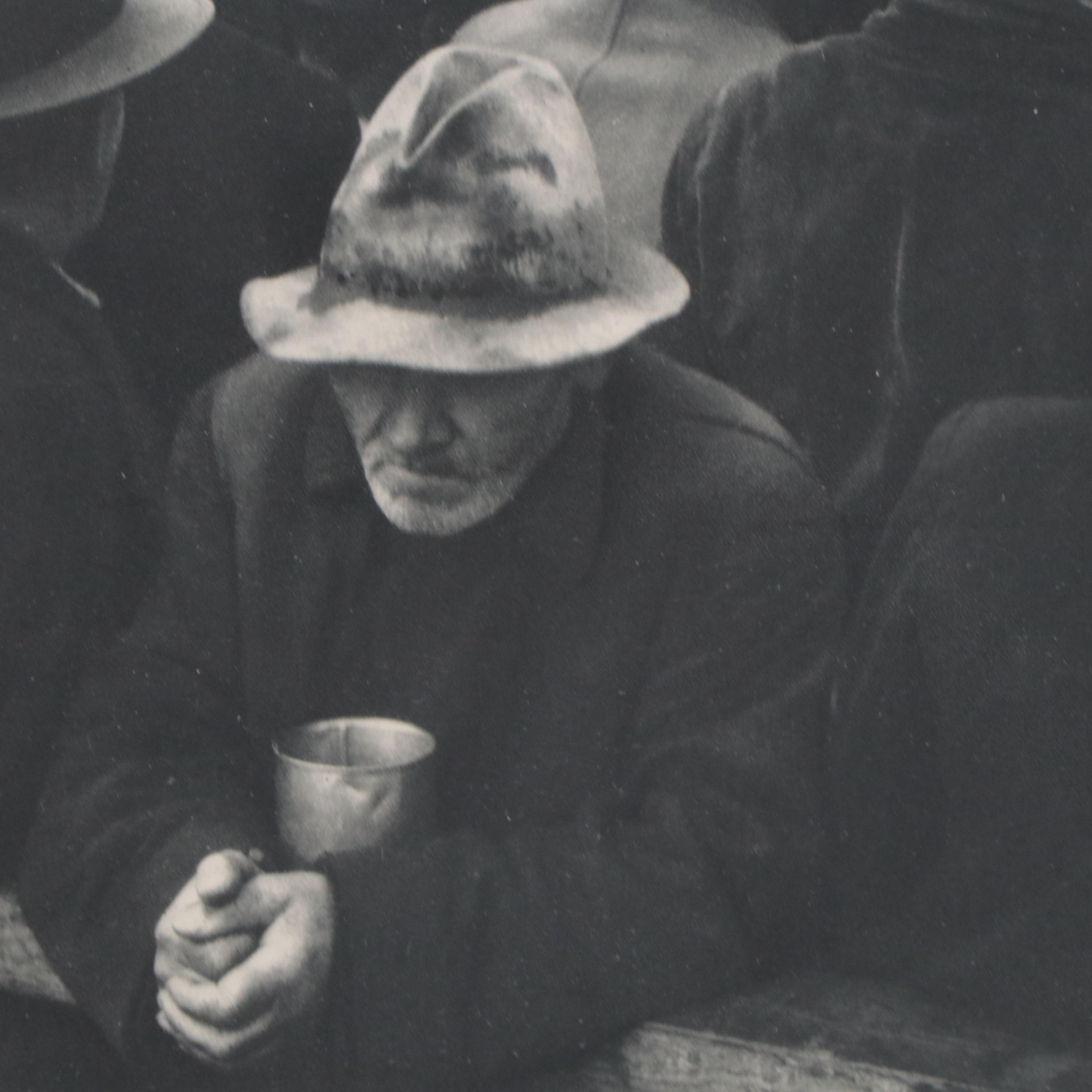 Photogravure of Dorothea Lange's "White Angel Bread Line," 1930s