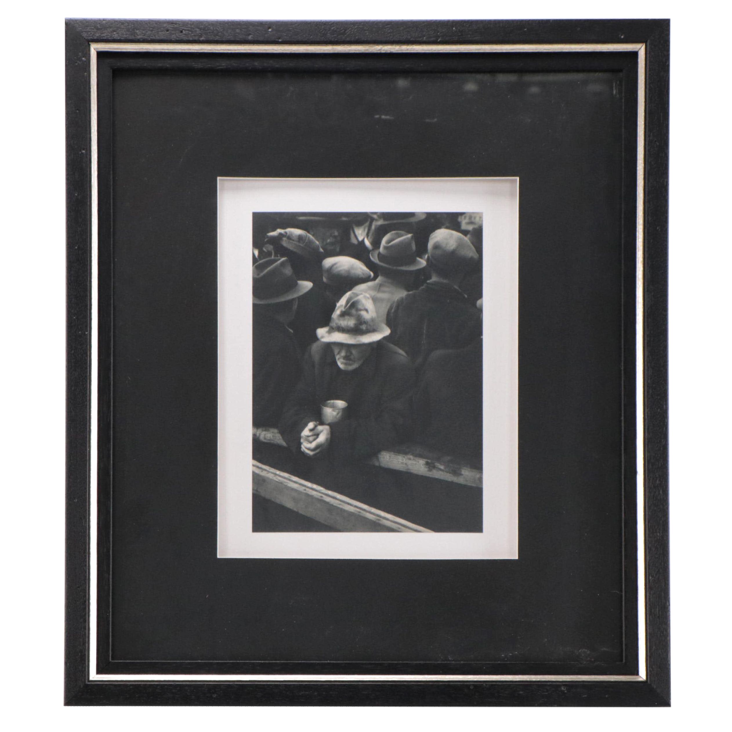 Photogravure of Dorothea Lange's "White Angel Bread Line," 1930s